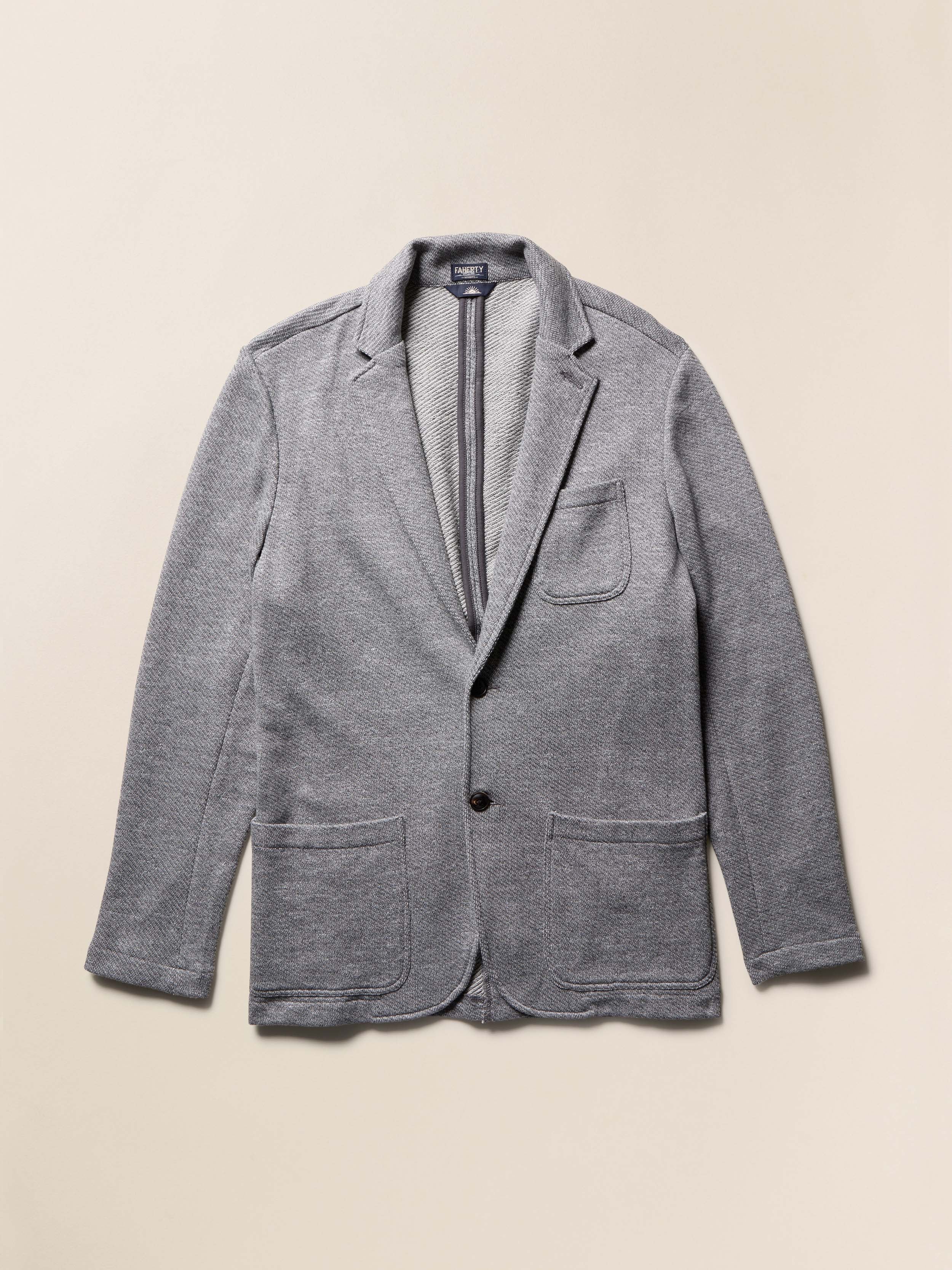 Inlet Knit Blazer (Tall) - Medium Grey Melange - Image 5