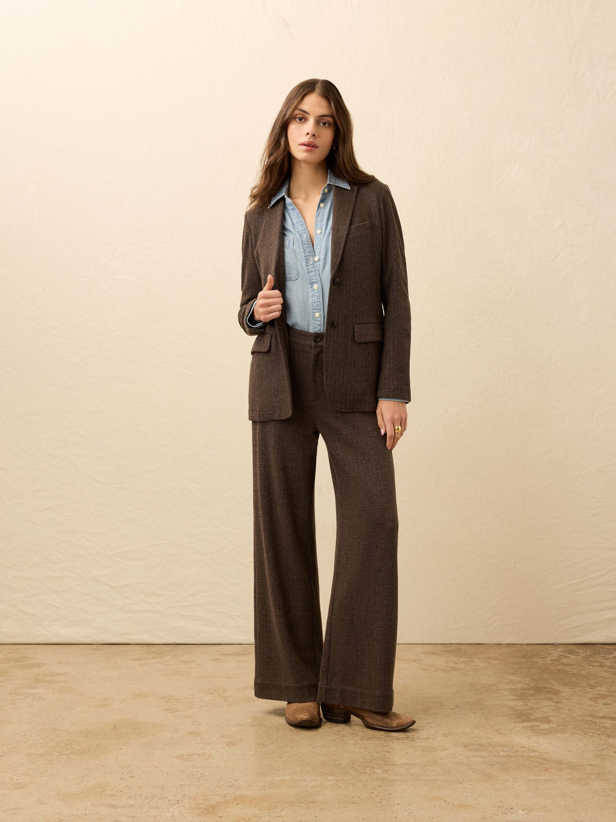 Inlet Houndstooth Blazer - Woodland Herringbone - Image 3