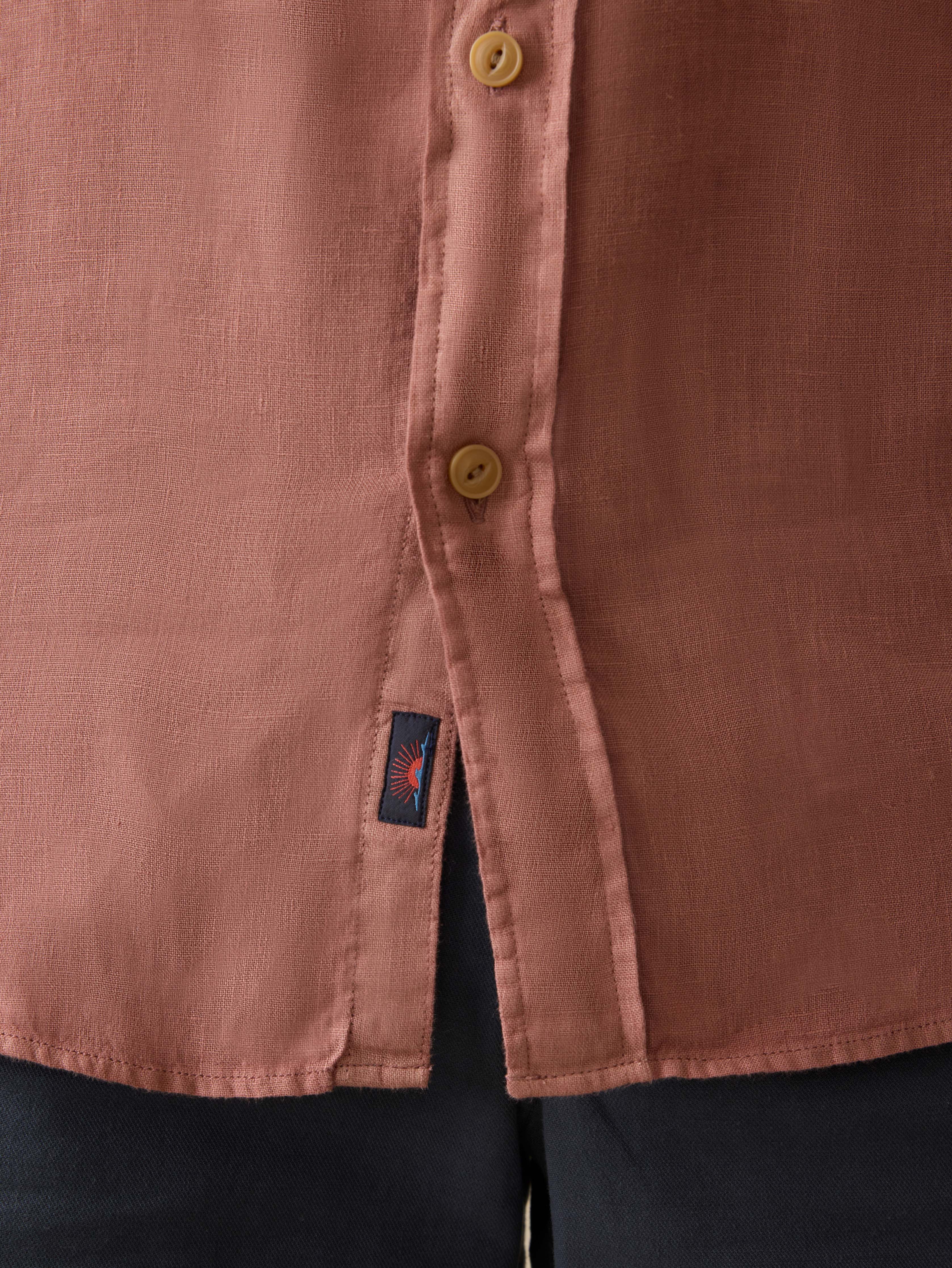 Irish Linen Safari Shirt - Cedar Rose - Image 2