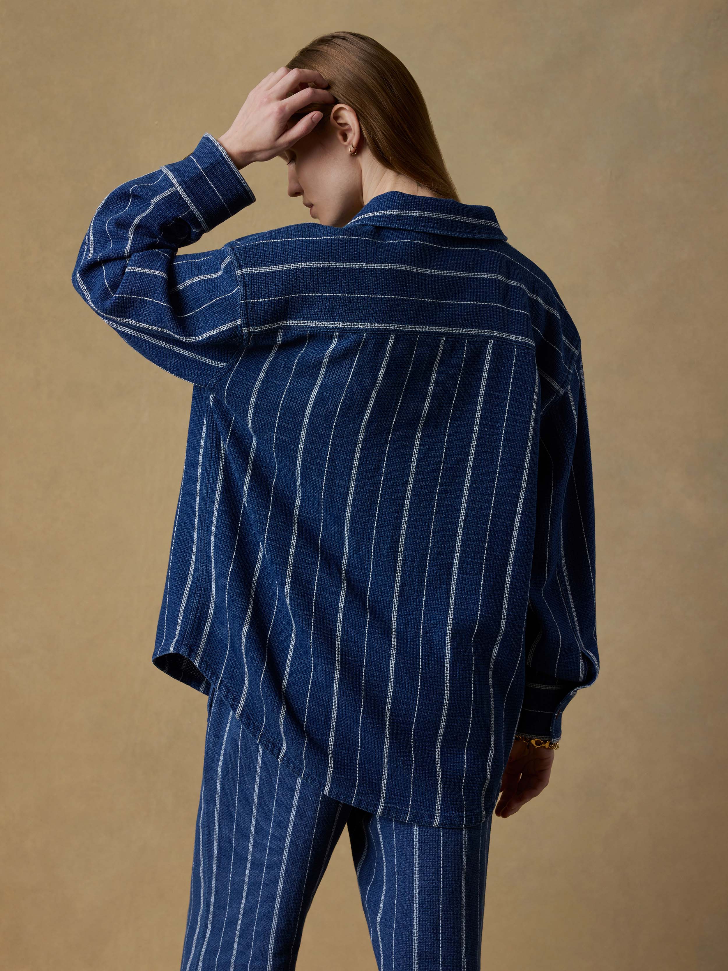 Island Tide Shirt Jacket - Indigo Drift Stripe - Image 5