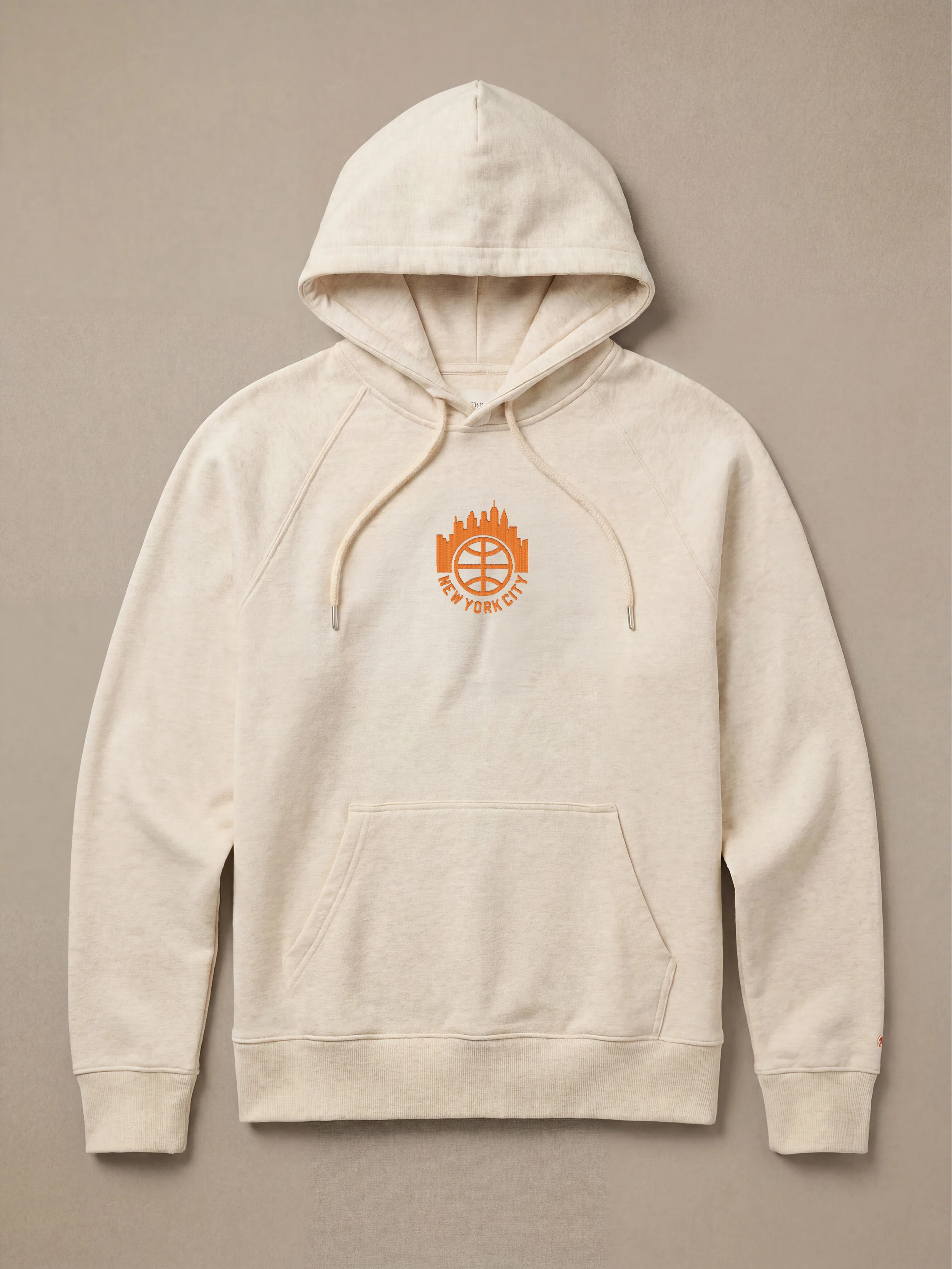 Jalen Brunson High Standard Fleece Hoodie - Antique Ivory Heather - Image 2