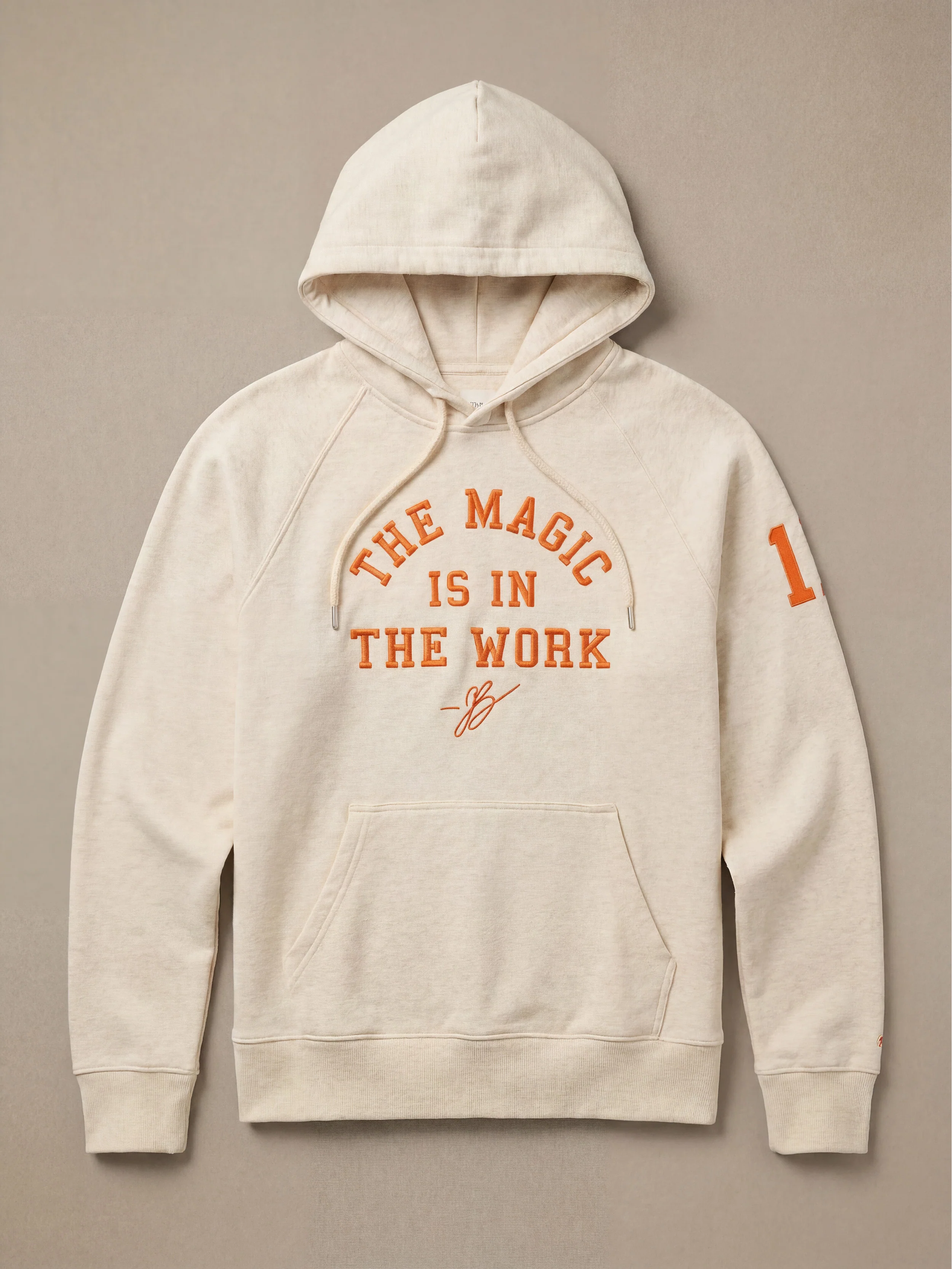 Jalen Brunson High Standard Fleece Hoodie - Antique Ivory Heather