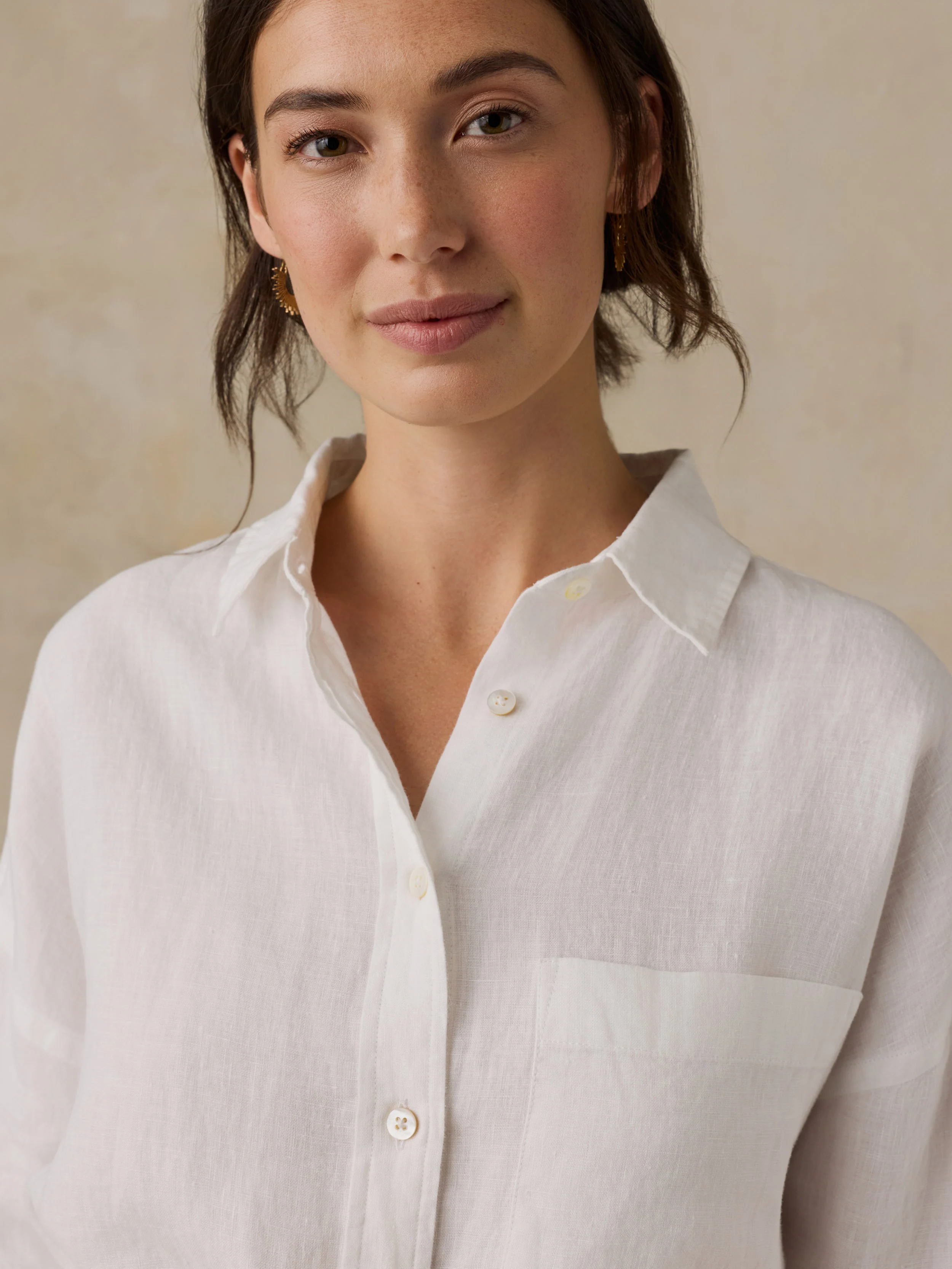 Laguna Linen Kova Shirtdress - White - Image 2
