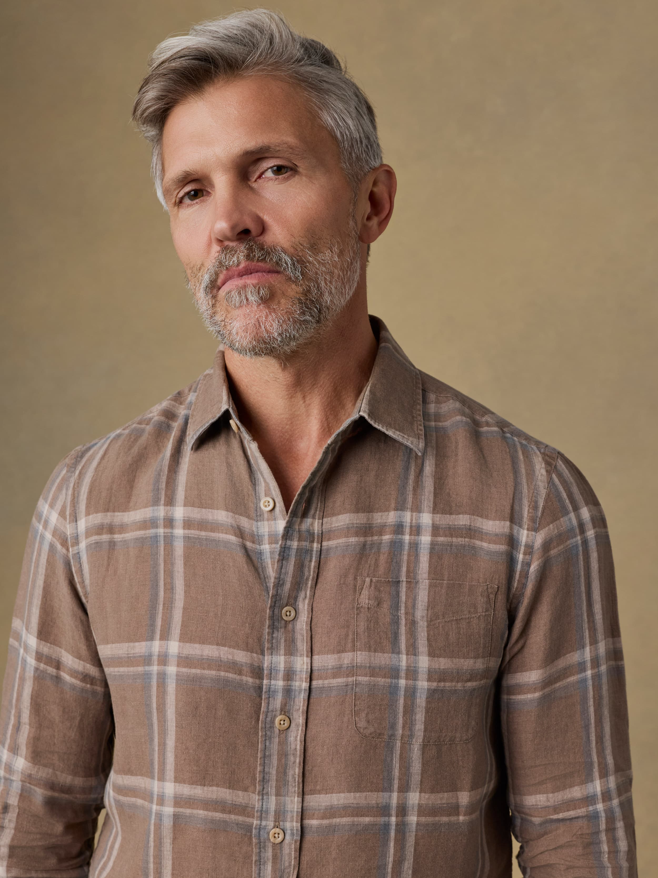 Laguna Linen Shirt - Driftwood Coast Plaid - Image 2
