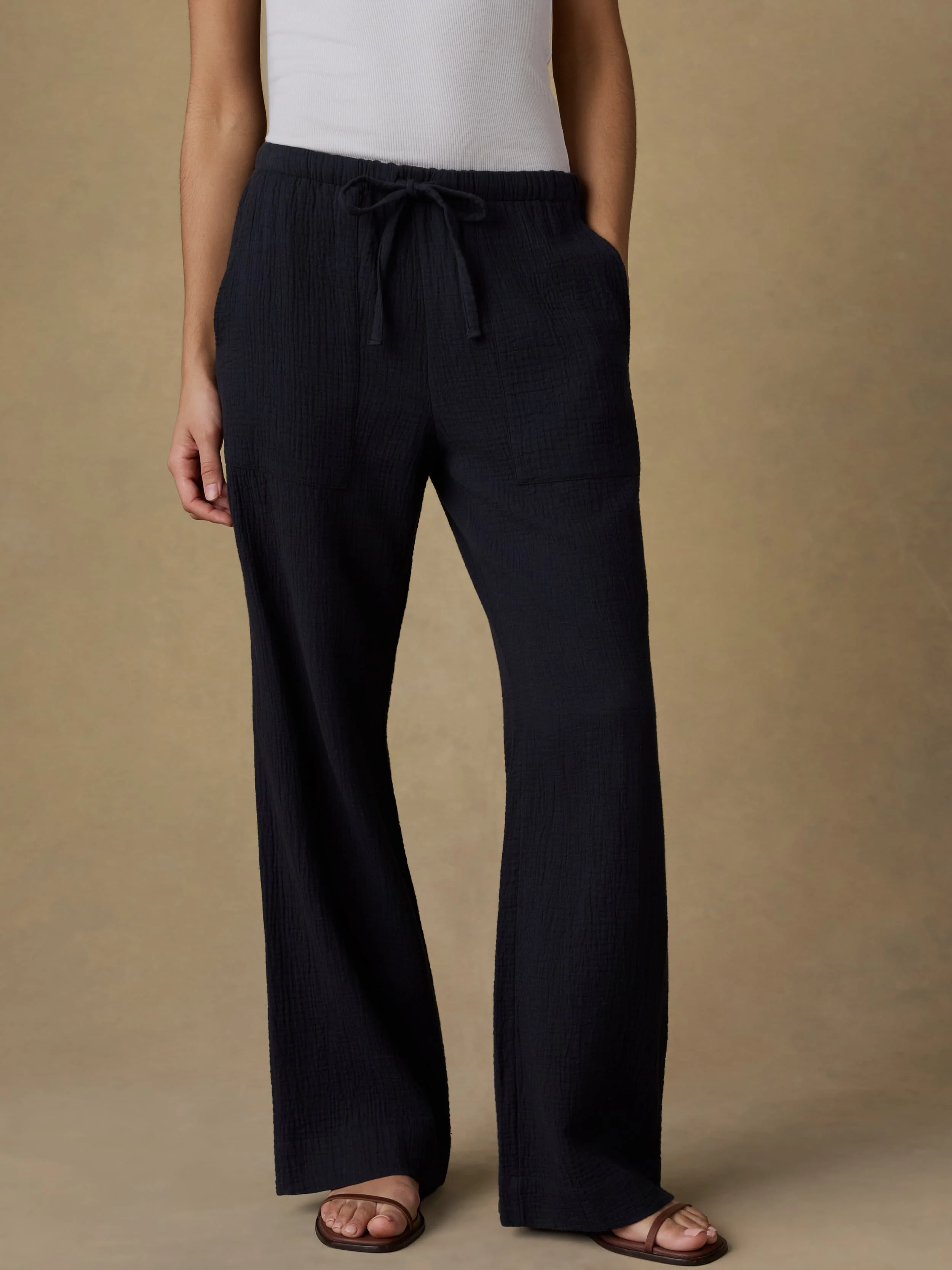 Laidback Gauze Pant - Black - Image 3