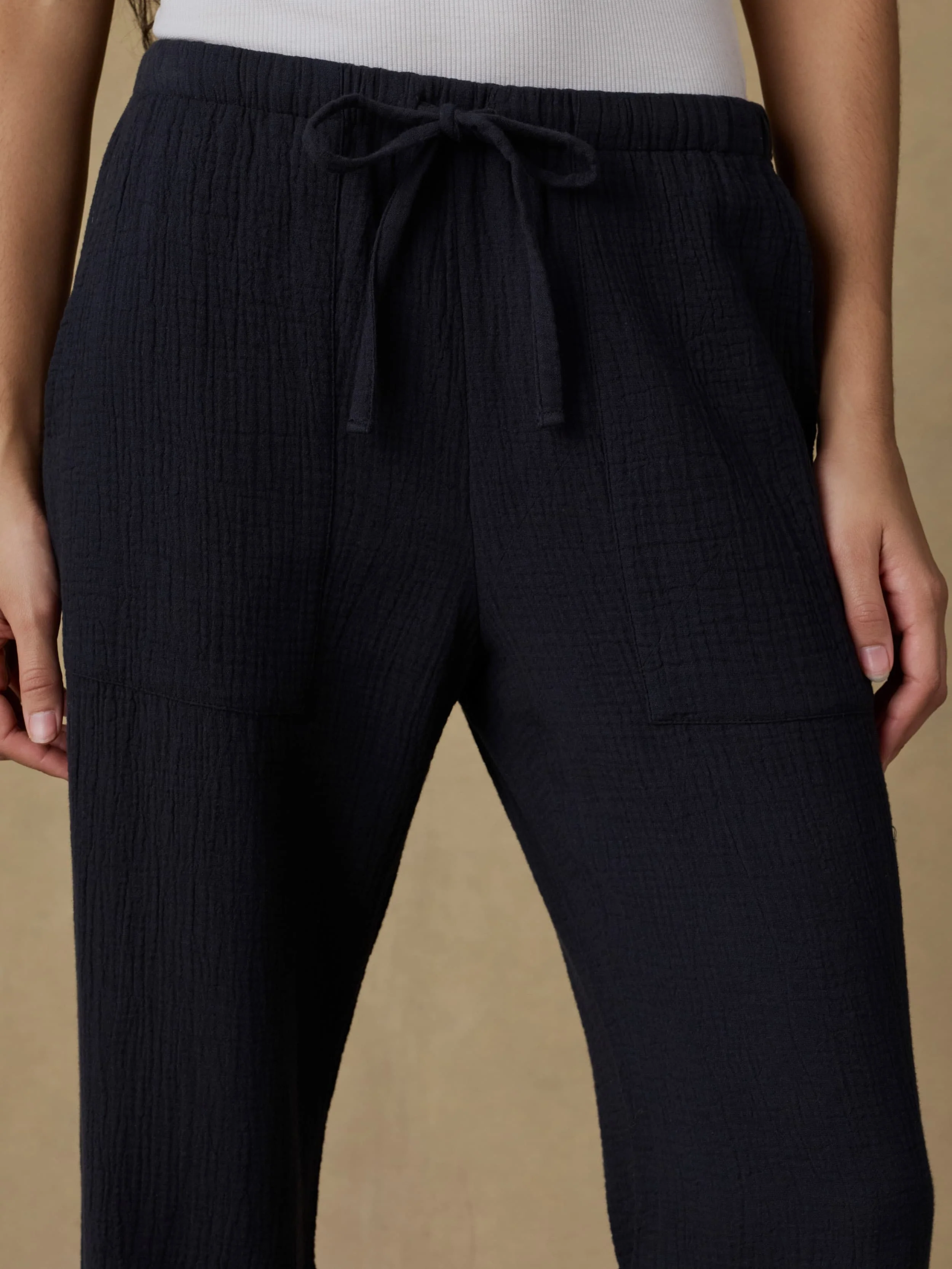 Laidback Gauze Pant - Black - Image 6