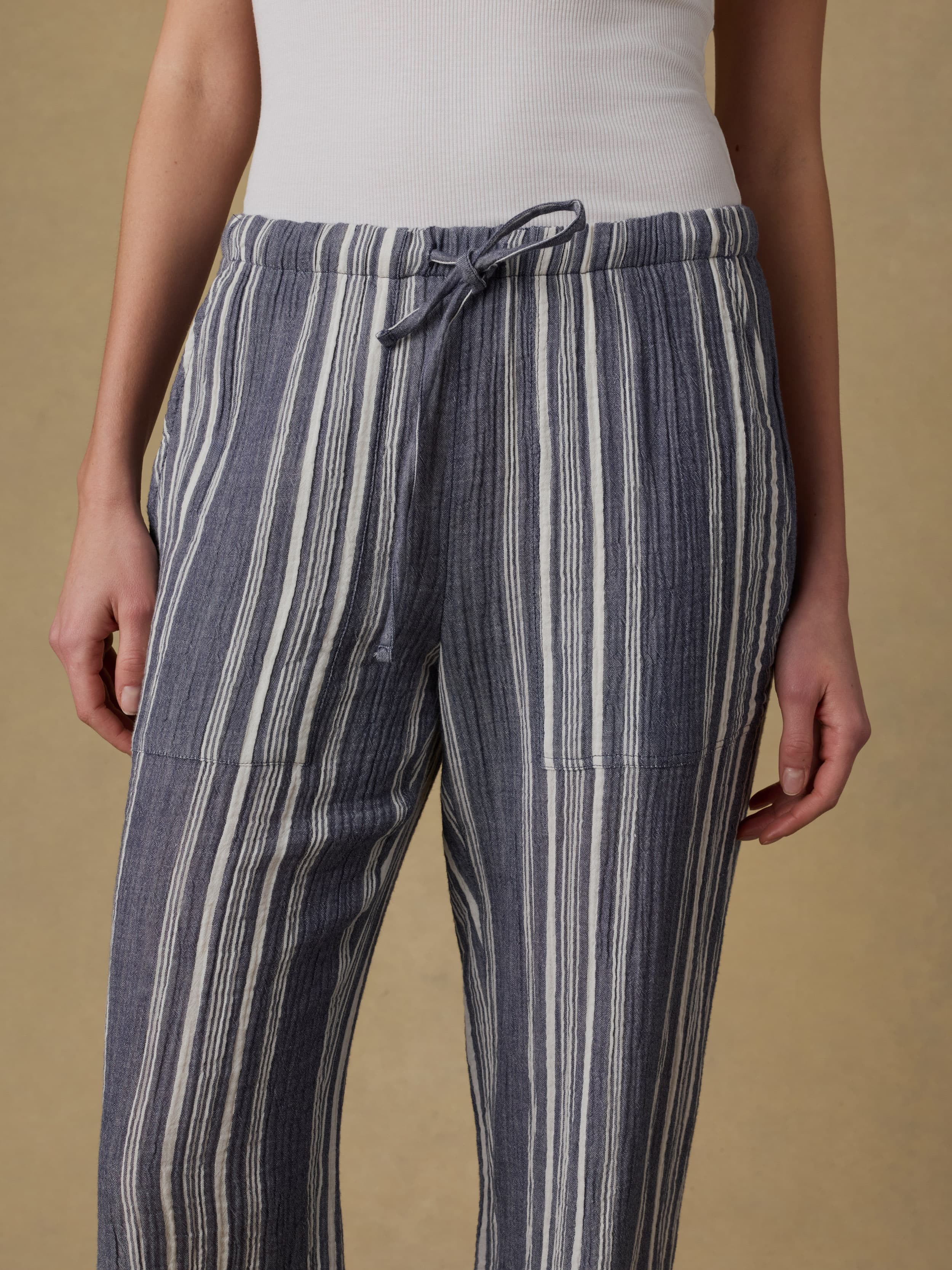 Laidback Gauze Pant - Sea Breeze Stripe - Image 4