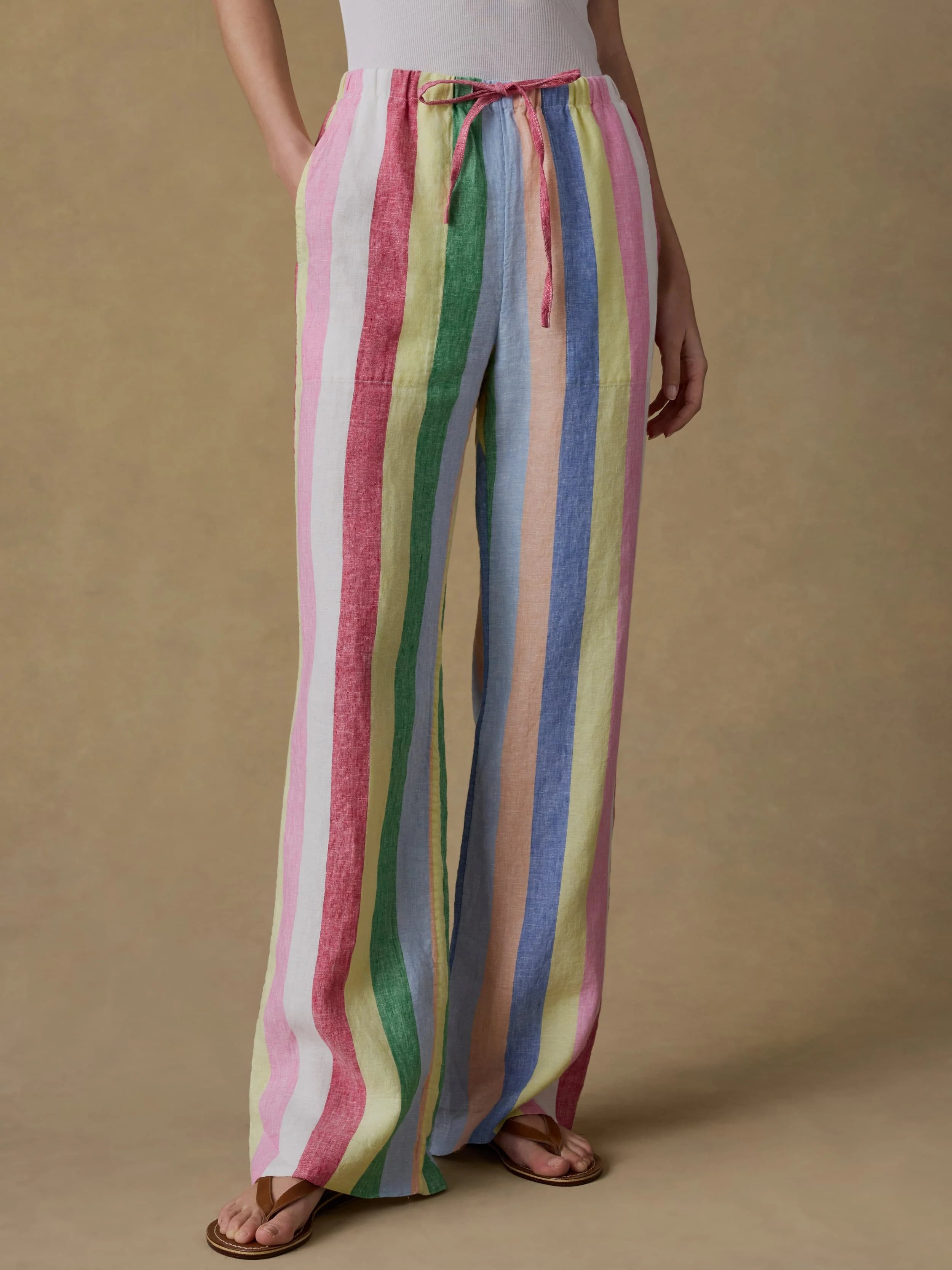 Laidback Linen Pant - Sunbeam Stripe - Image 4