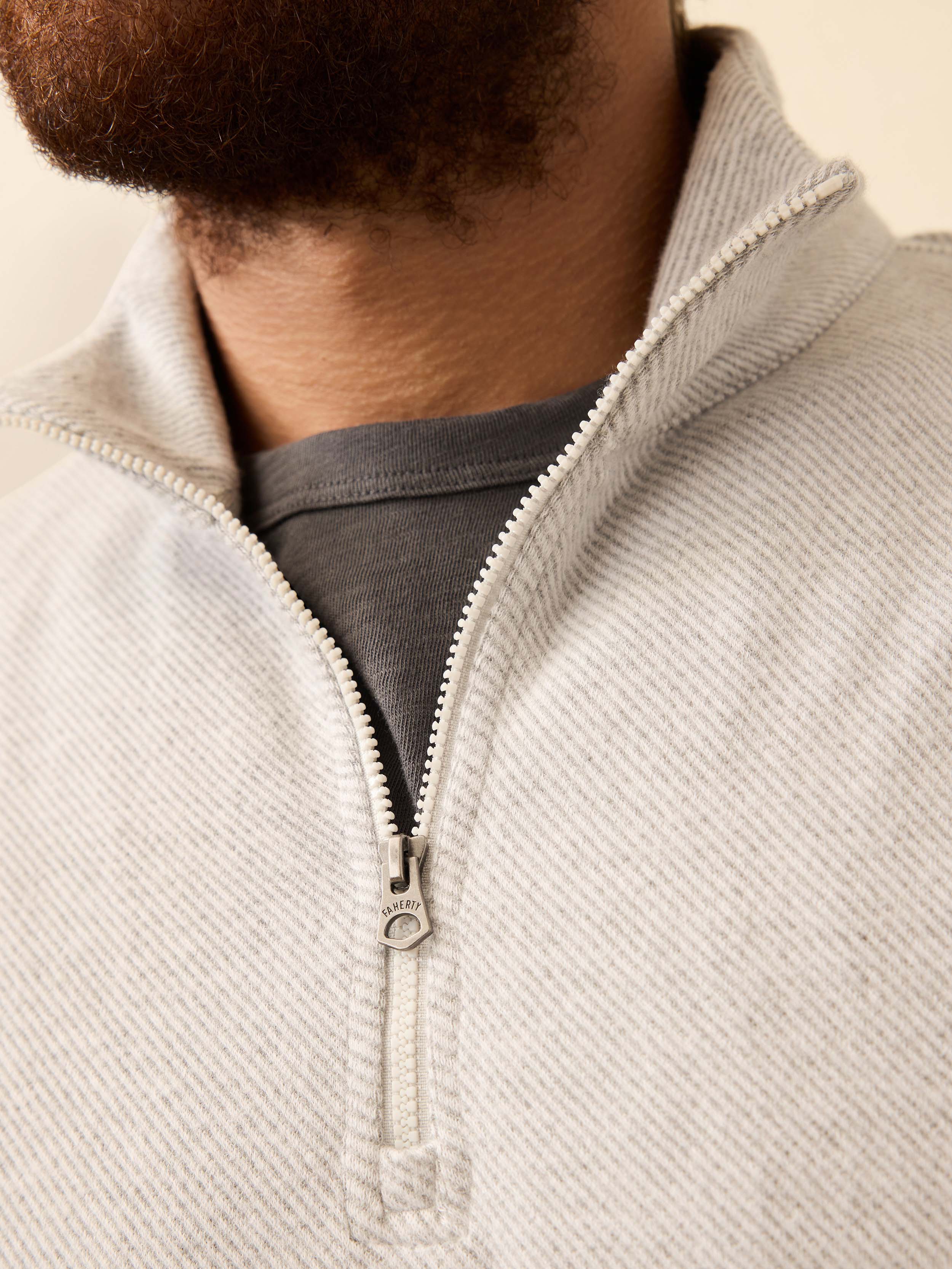 Legend™ Sweater Quarter Zip - Light Heather Grey - Image 4