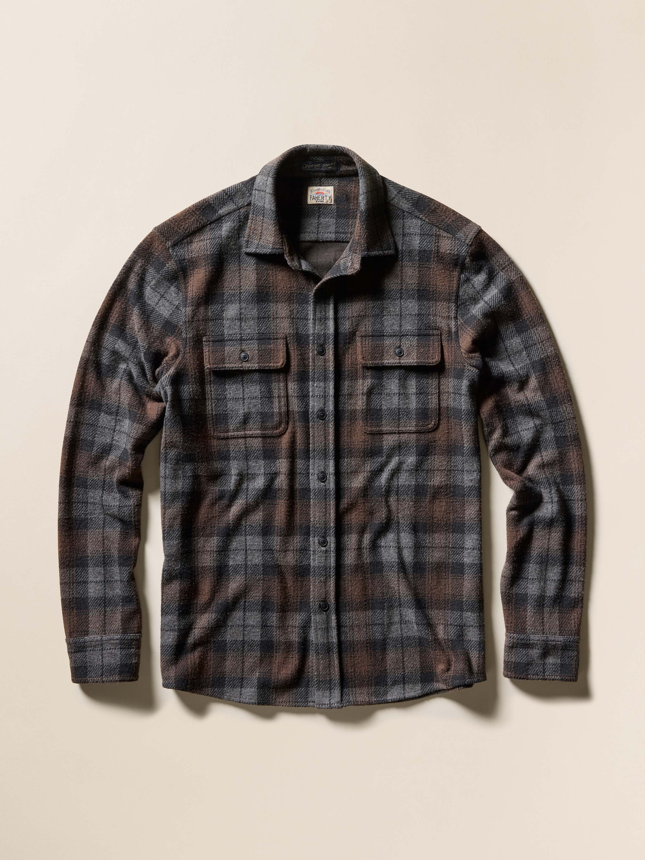 Legend™ Sweater Shirt - Grey Woods Plaid - Image 2