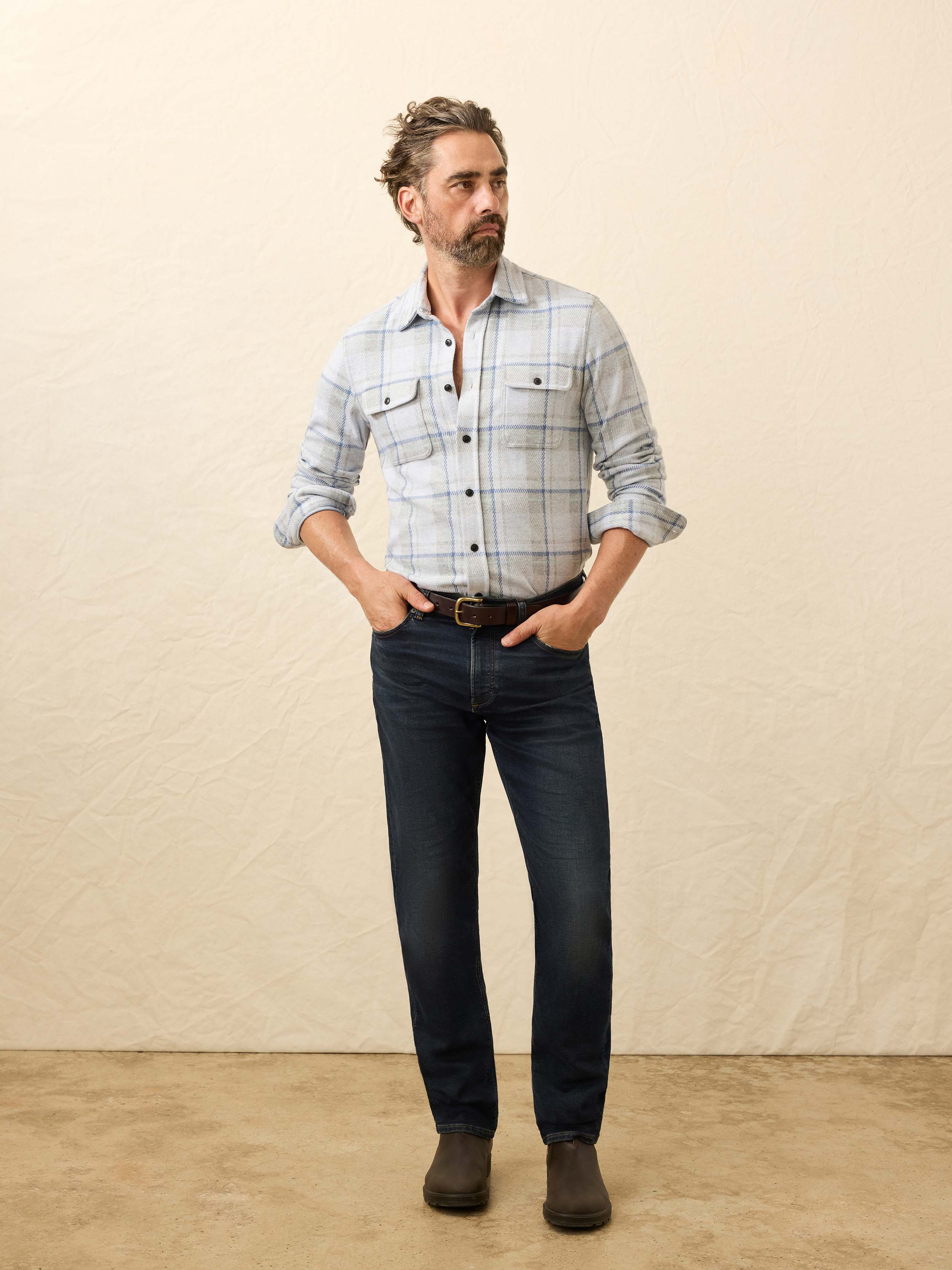 Legend™ Sweater Shirt - Maine Sky Plaid - Image 4