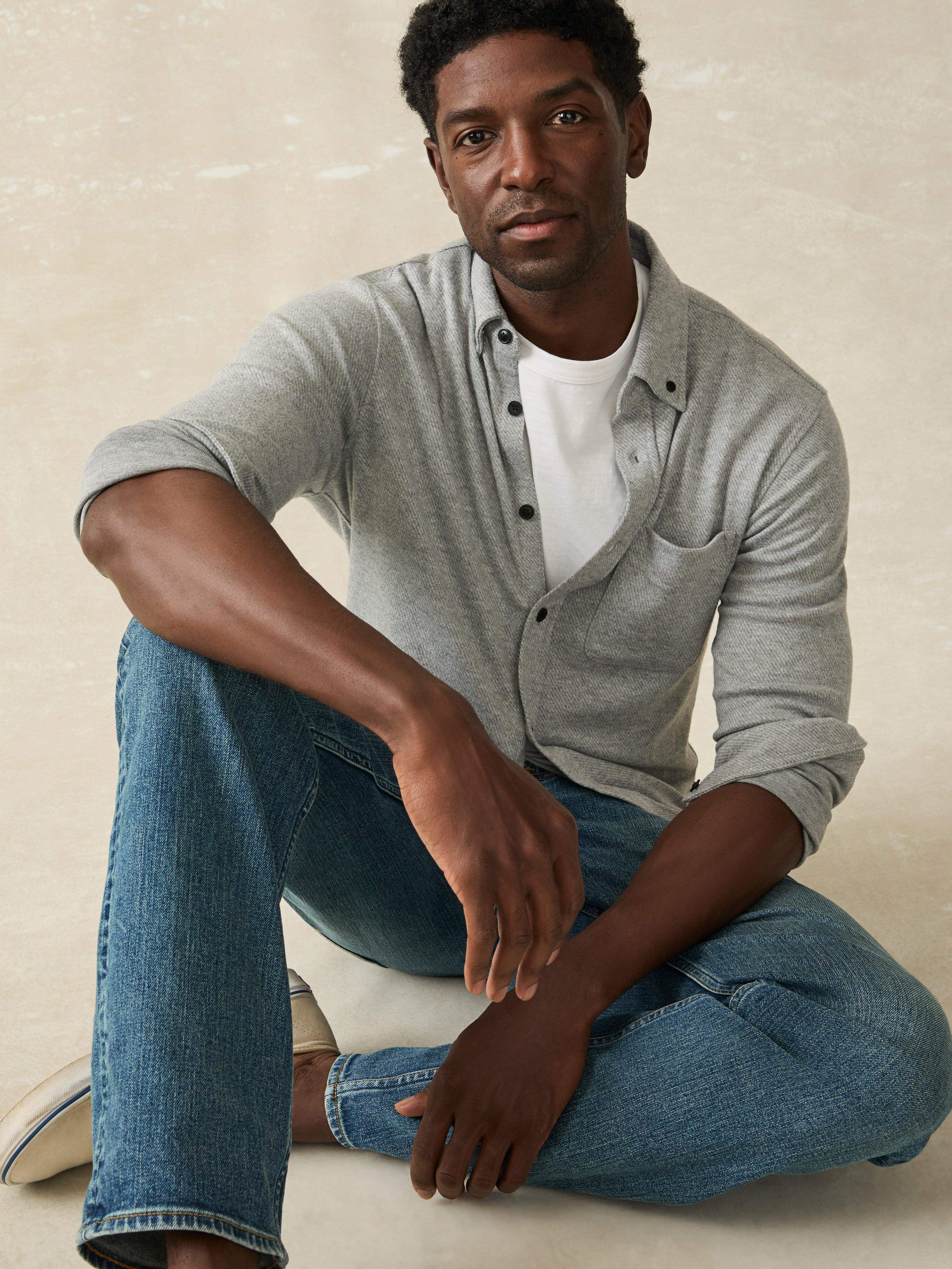 Legend™ Sweater Shirt (Single Pocket) - Fossil Grey Twill - Image 4