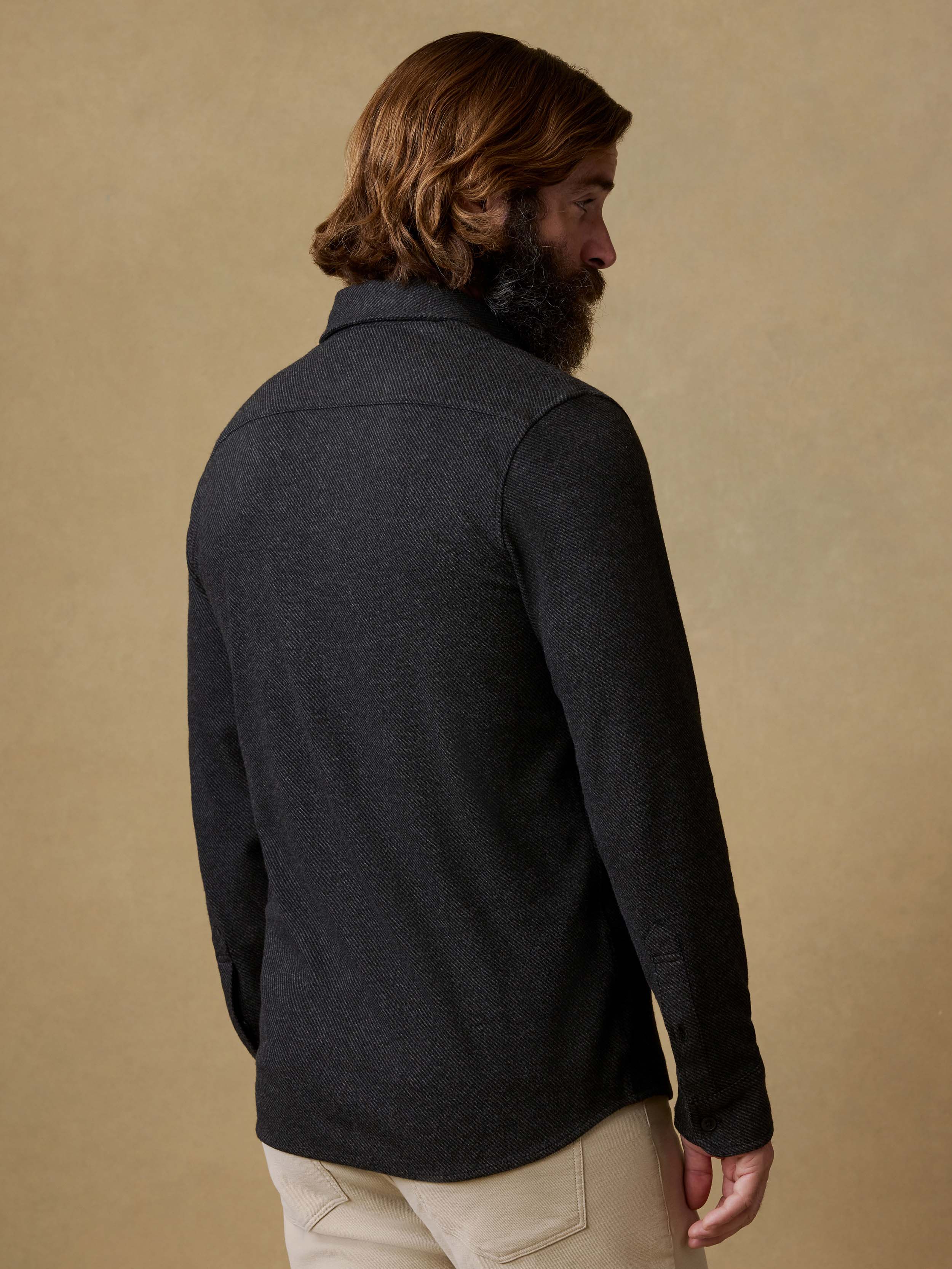 Legend™ Sweater Shirt (Single Pocket) - Heathered Black Twill - Image 3