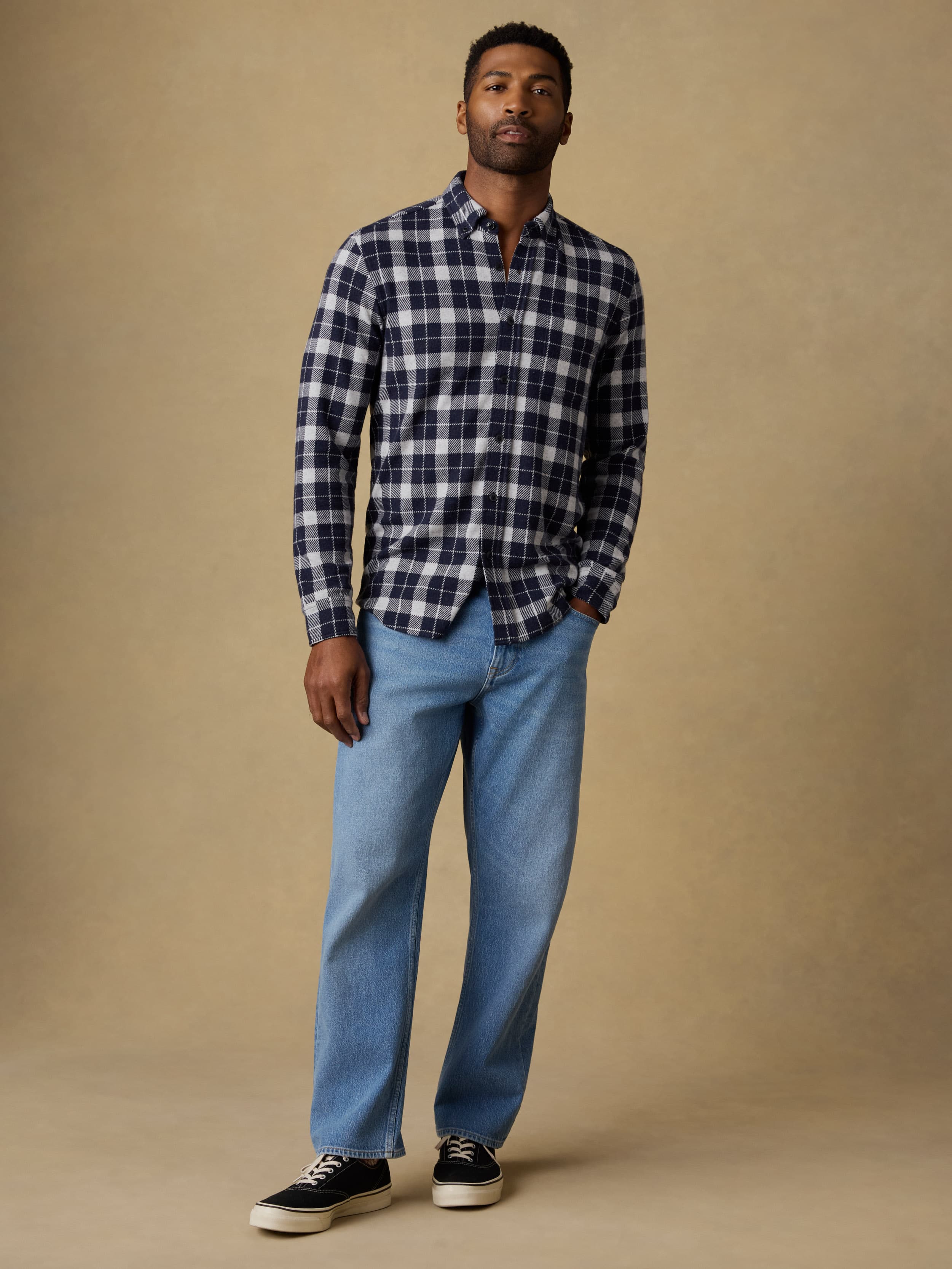 Legend™ Sweater Shirt (Single Pocket) - Midnight Lake Plaid - Image 2