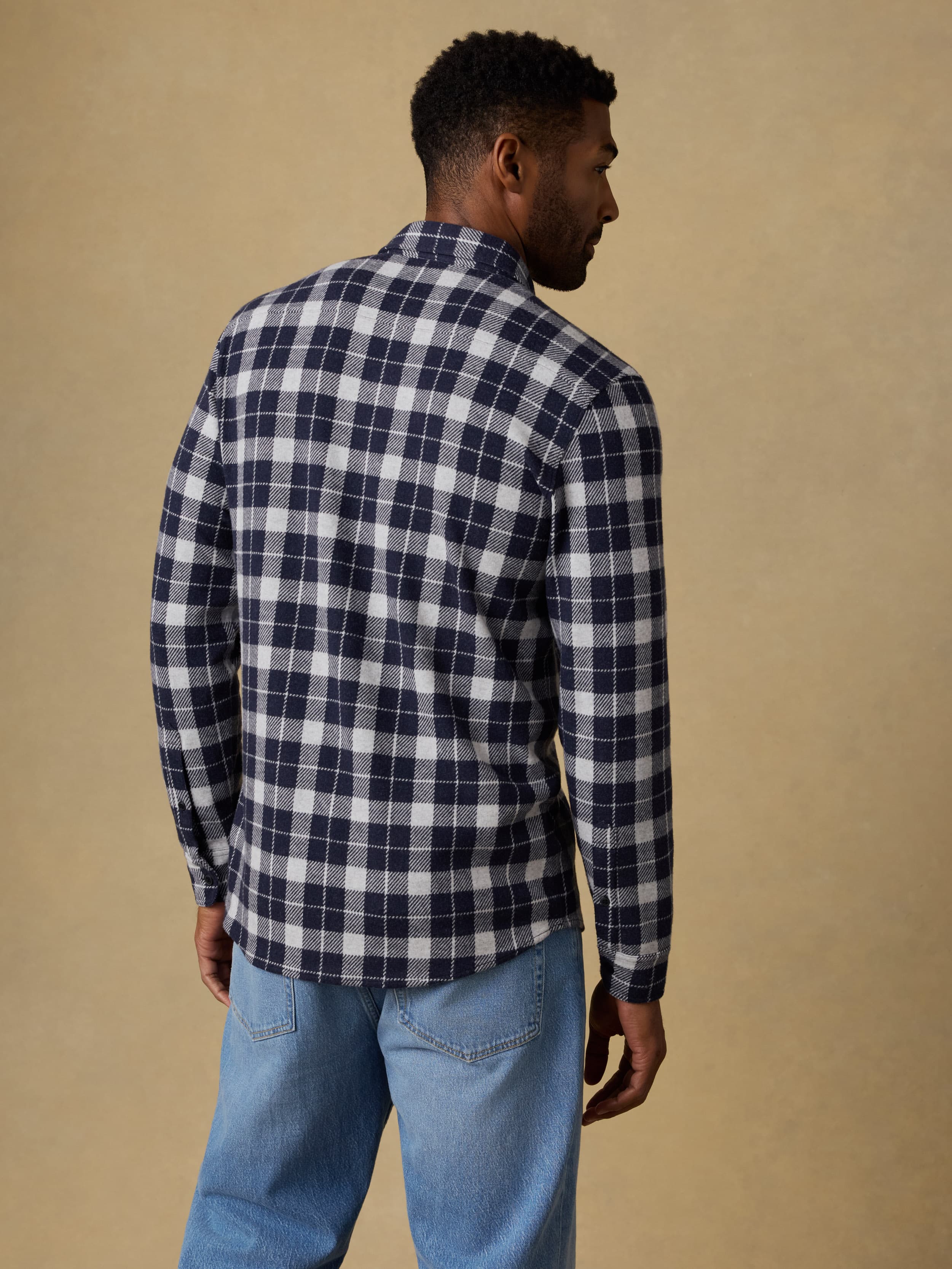 Legend™ Sweater Shirt (Single Pocket) - Midnight Lake Plaid - Image 3