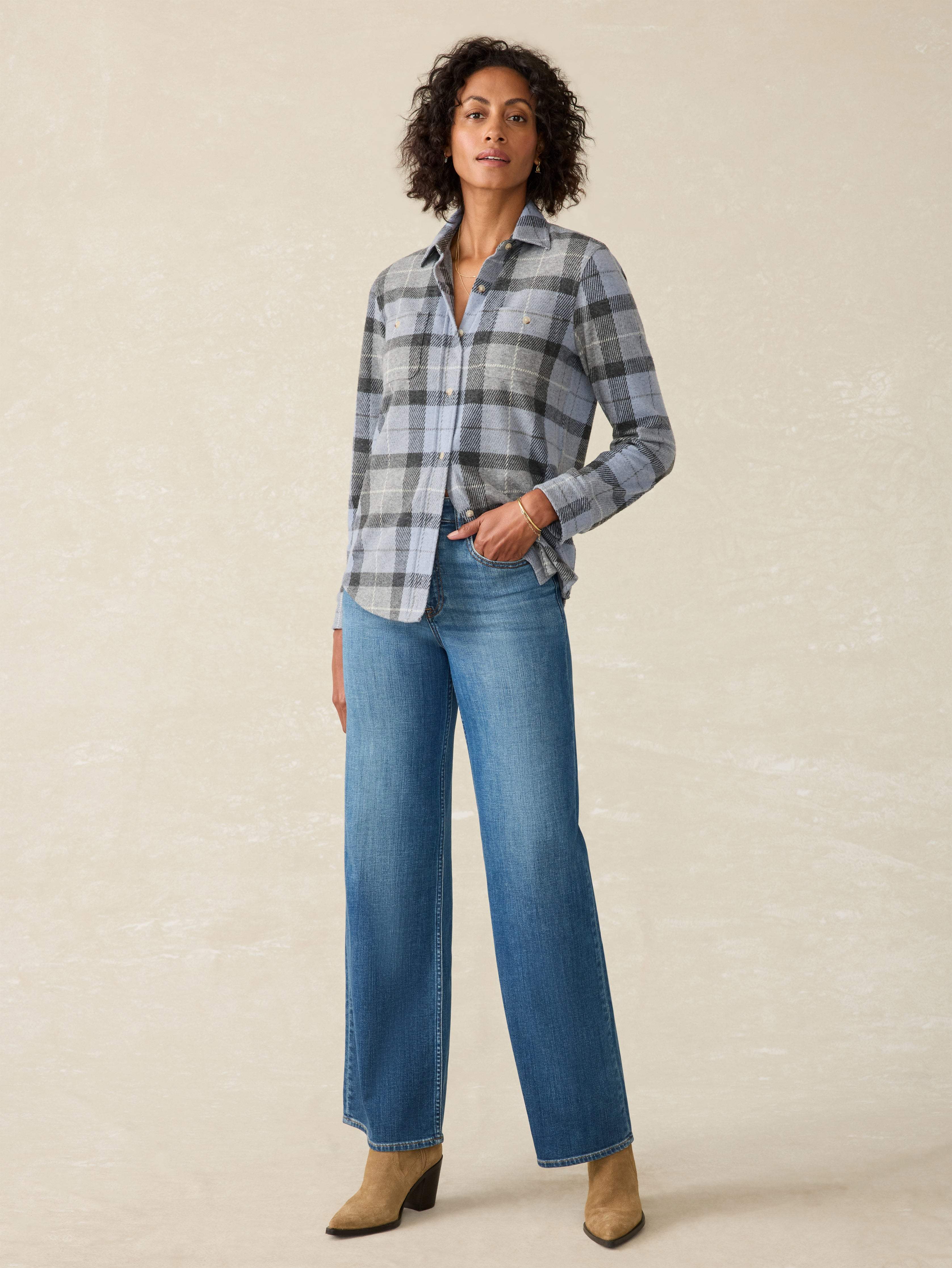 Legend™ Sweater Shirt - True North Plaid - Image 6