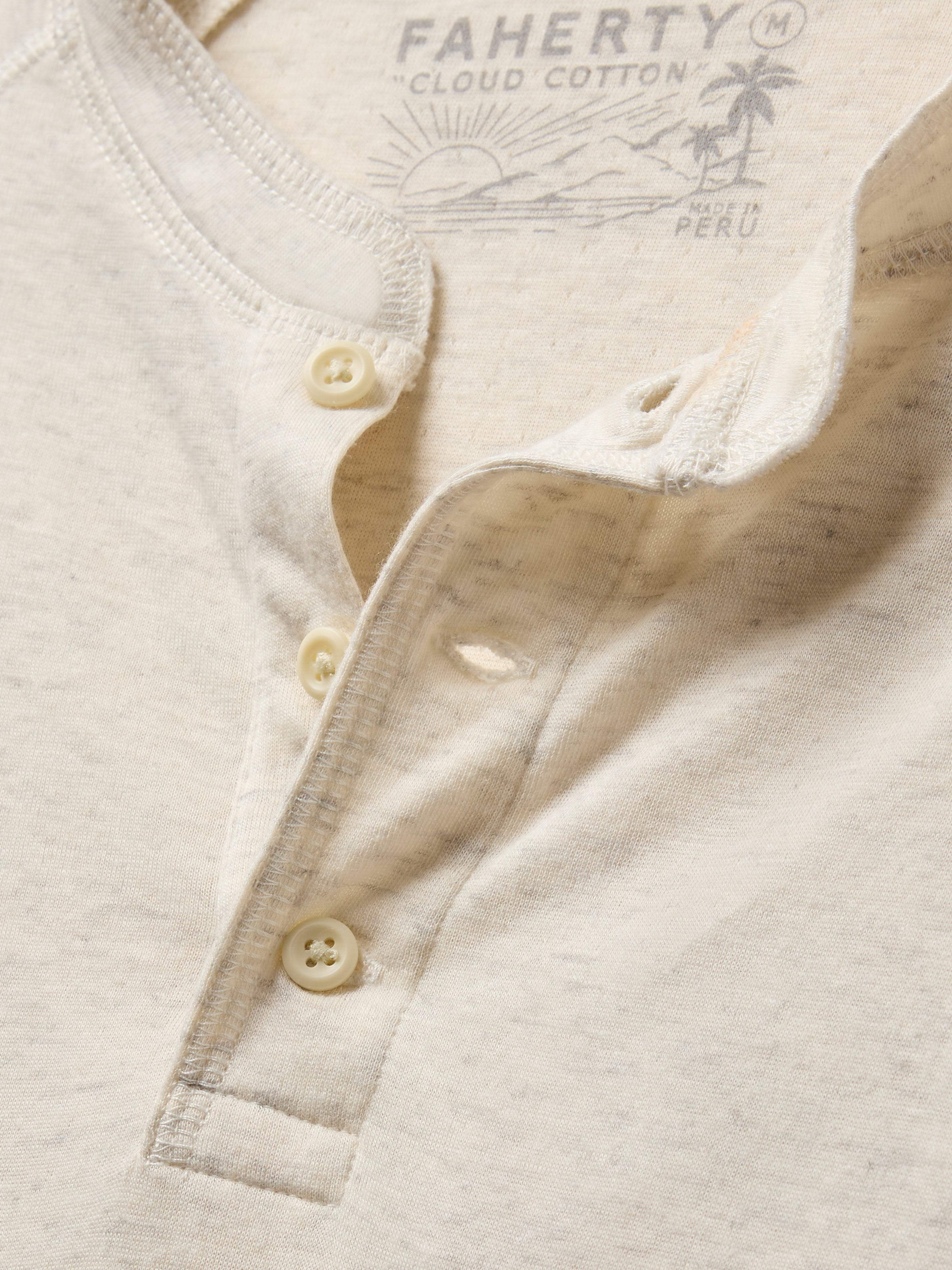 Long-Sleeve Cloud Henley - Ivory Heather - Image 6
