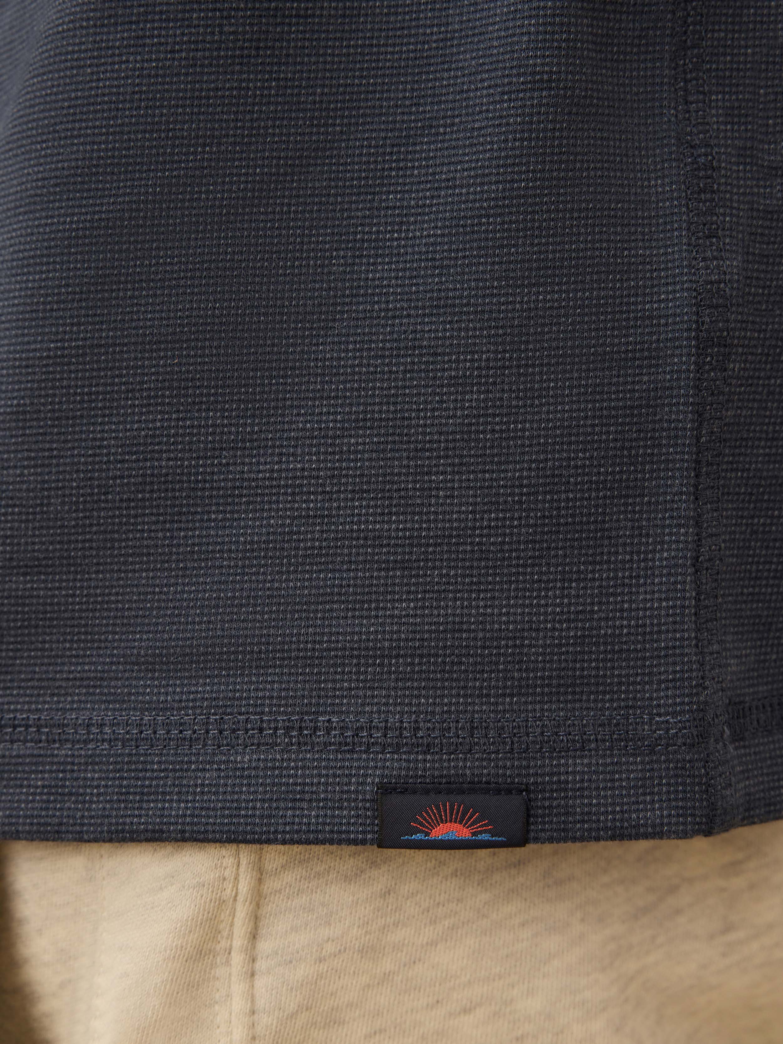 Long-Sleeve Waffle Henley - Blue Nights - Image 6