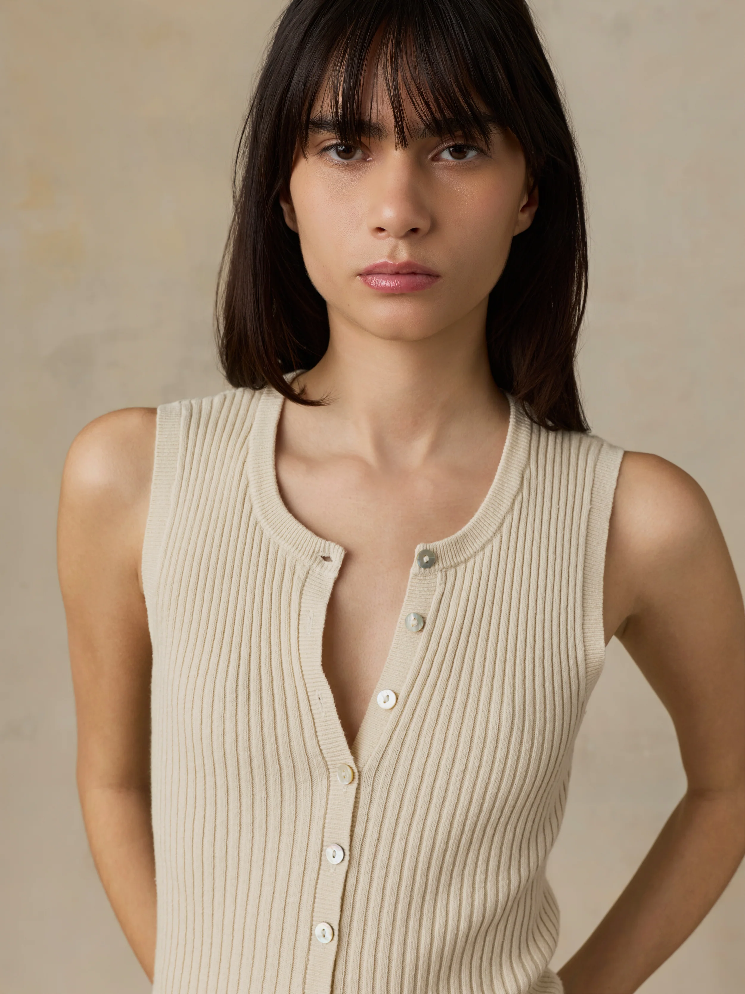 Miramar Linen Cami Cardigan - Summer Sand - Image 3