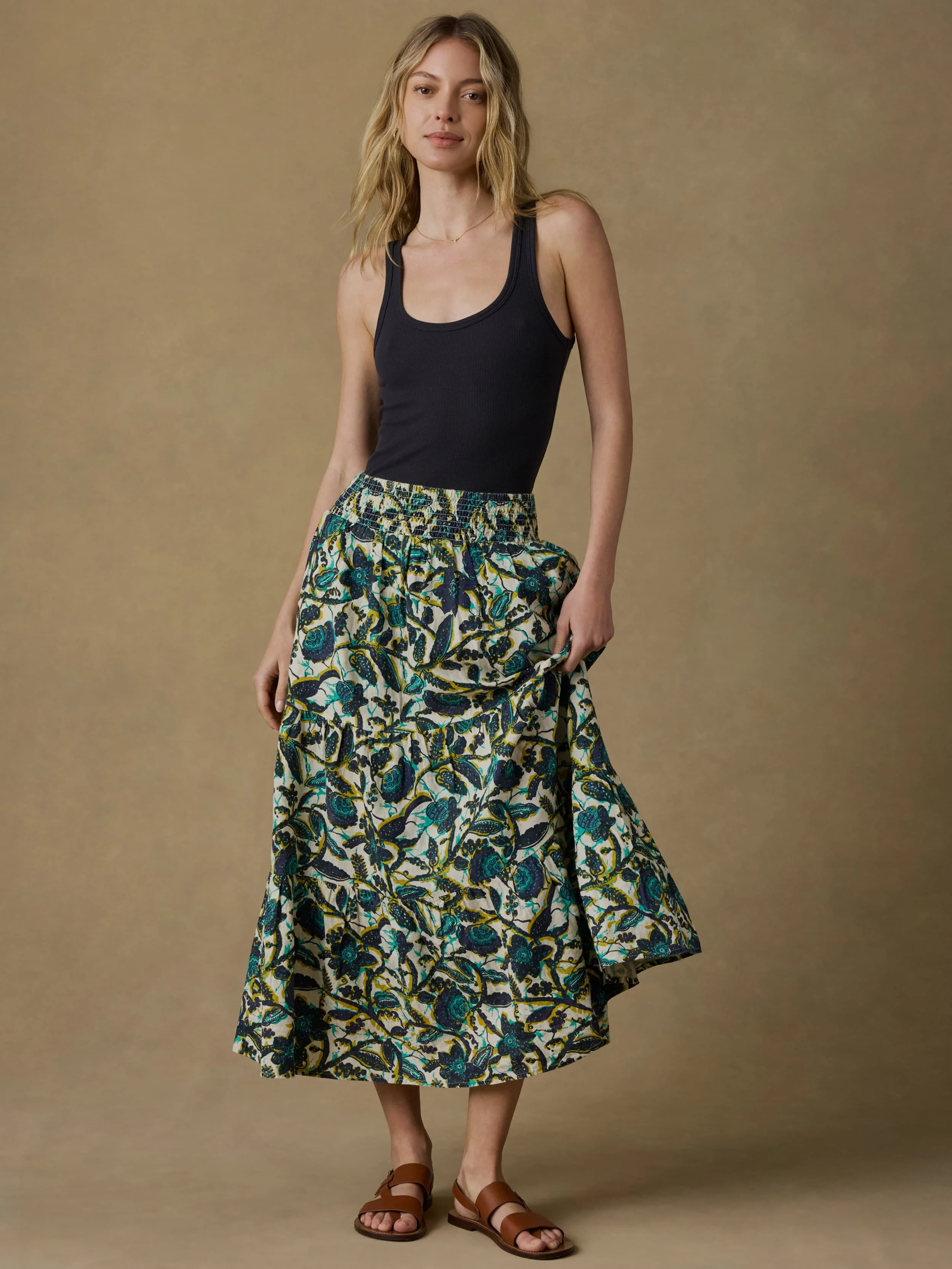 Montecito Linen Maxi Skirt - Tropics - Image 2