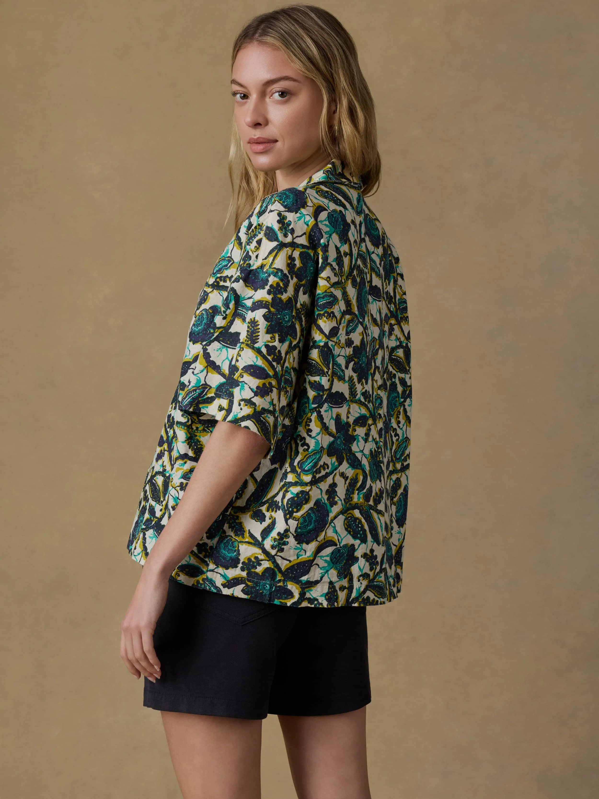 Montecito Linen Relaxed Camp Shirt - Tropics - Image 3