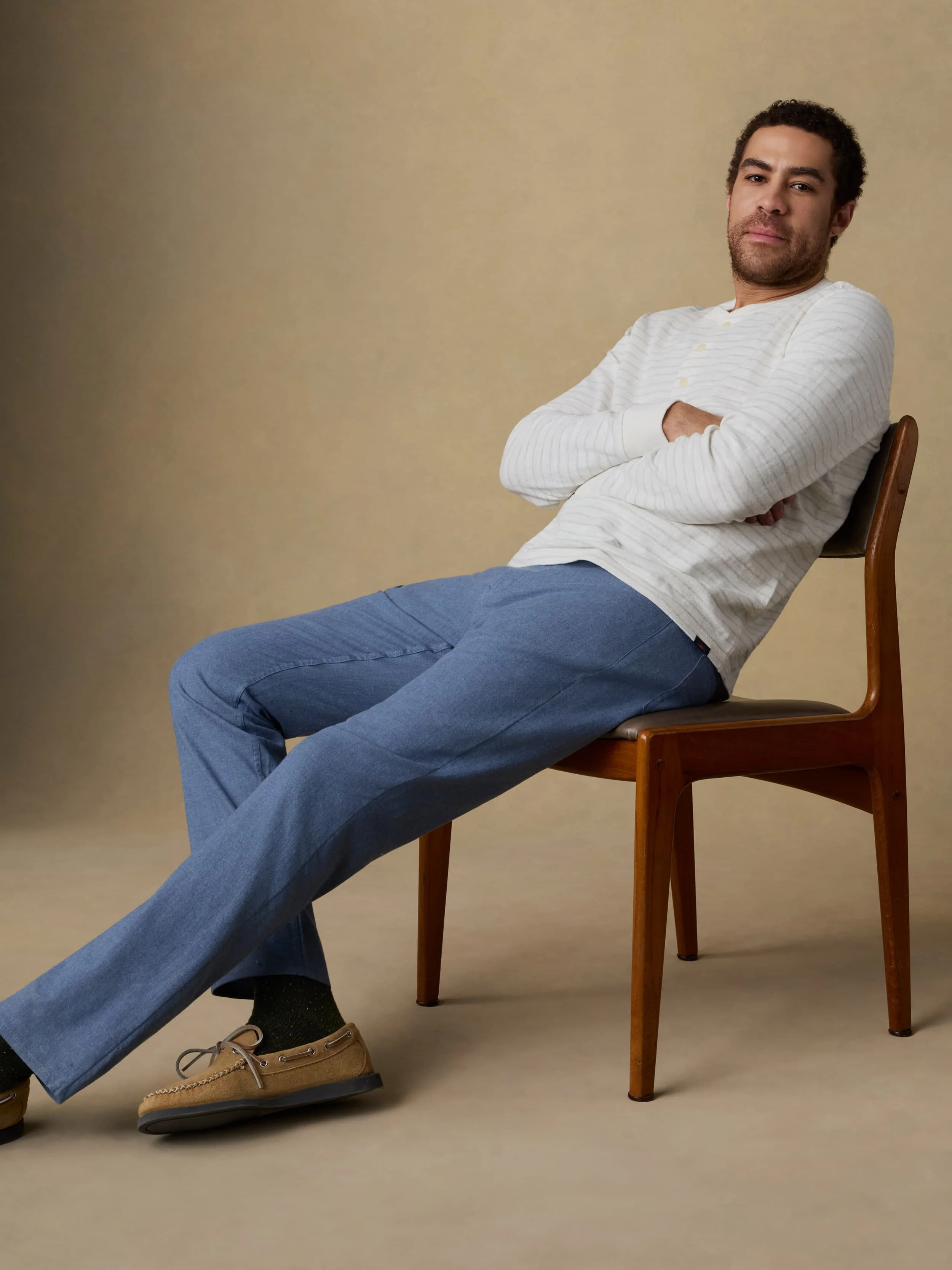 Movement™ Linen 5-Pocket Pant - Dusk Blue - Image 2