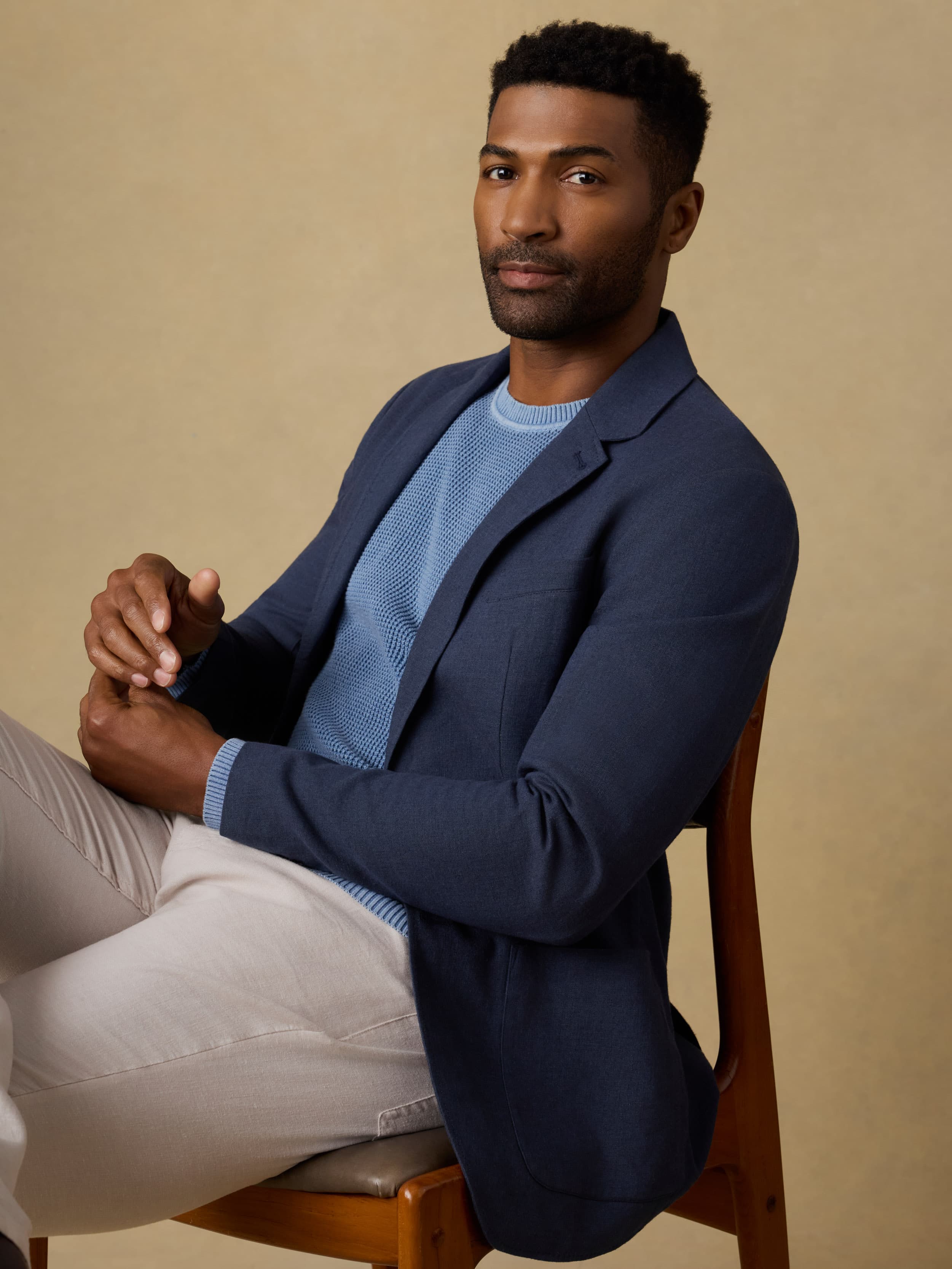 Movement™ Linen Blazer - Deep Sea Navy - Image 2