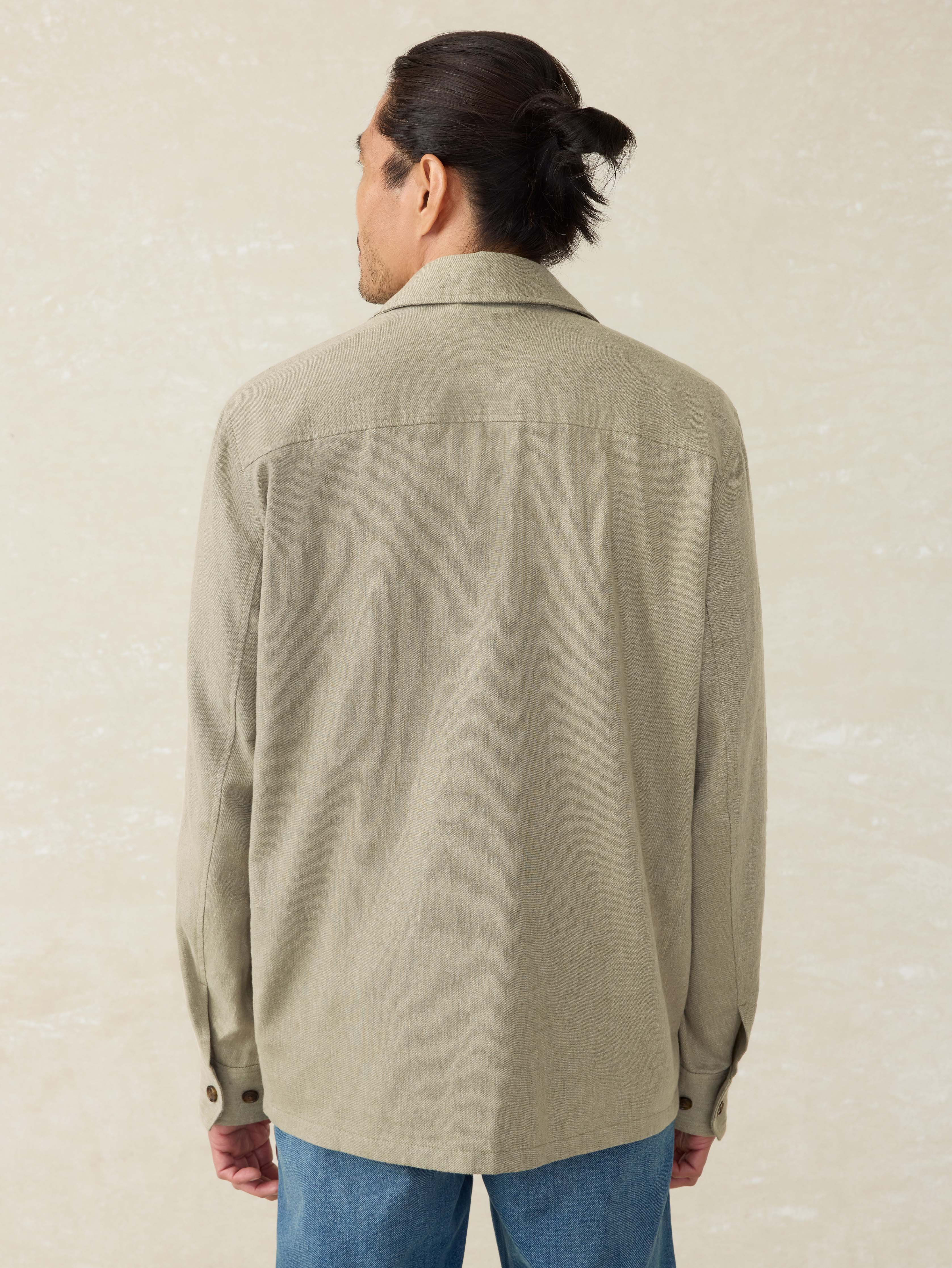 Movement™ Linen Shirt Jacket - Sage Cliff - Image 4