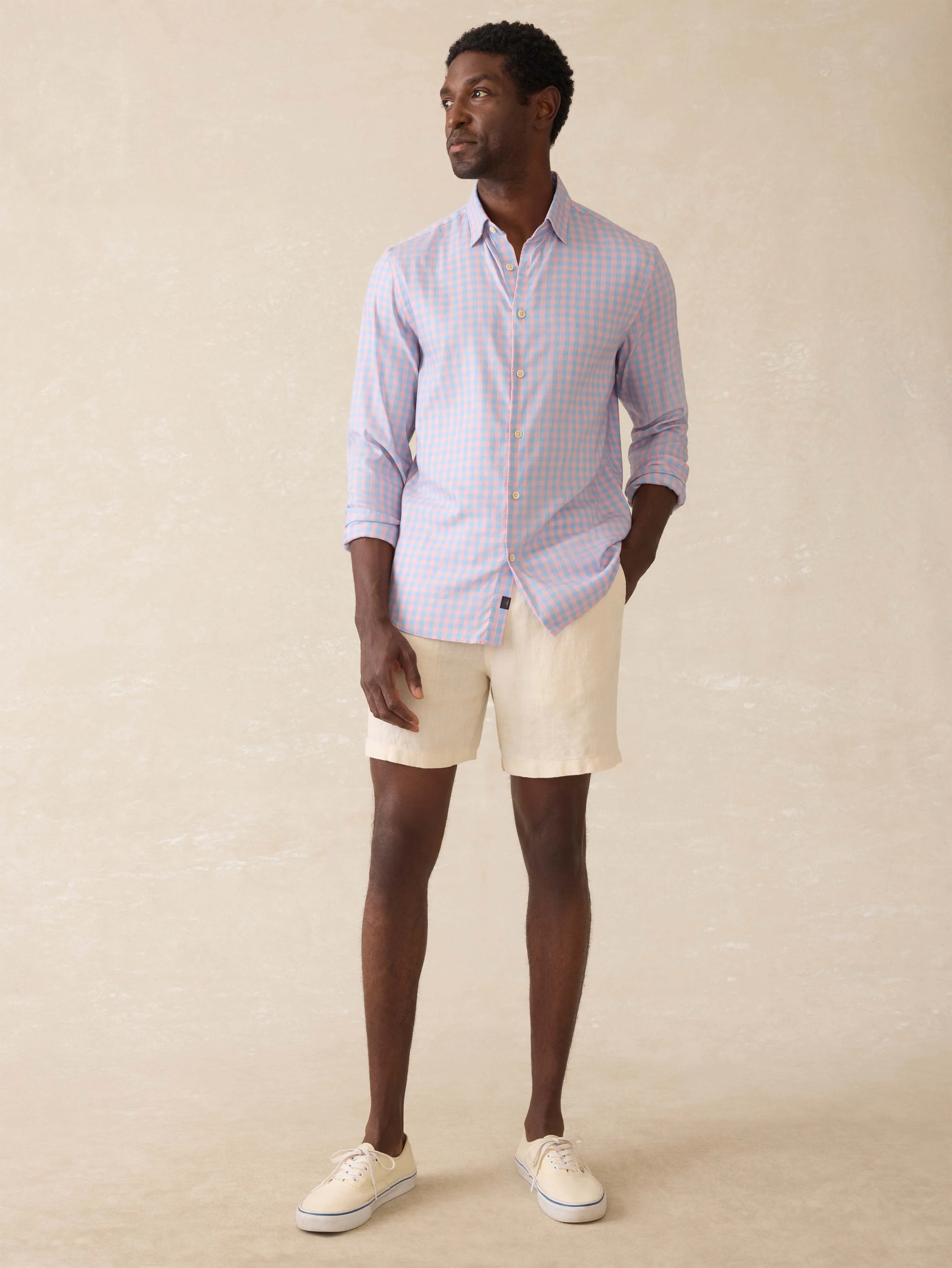 Movement™ Monterey Shirt - Coral Sky Gingham - Image 5