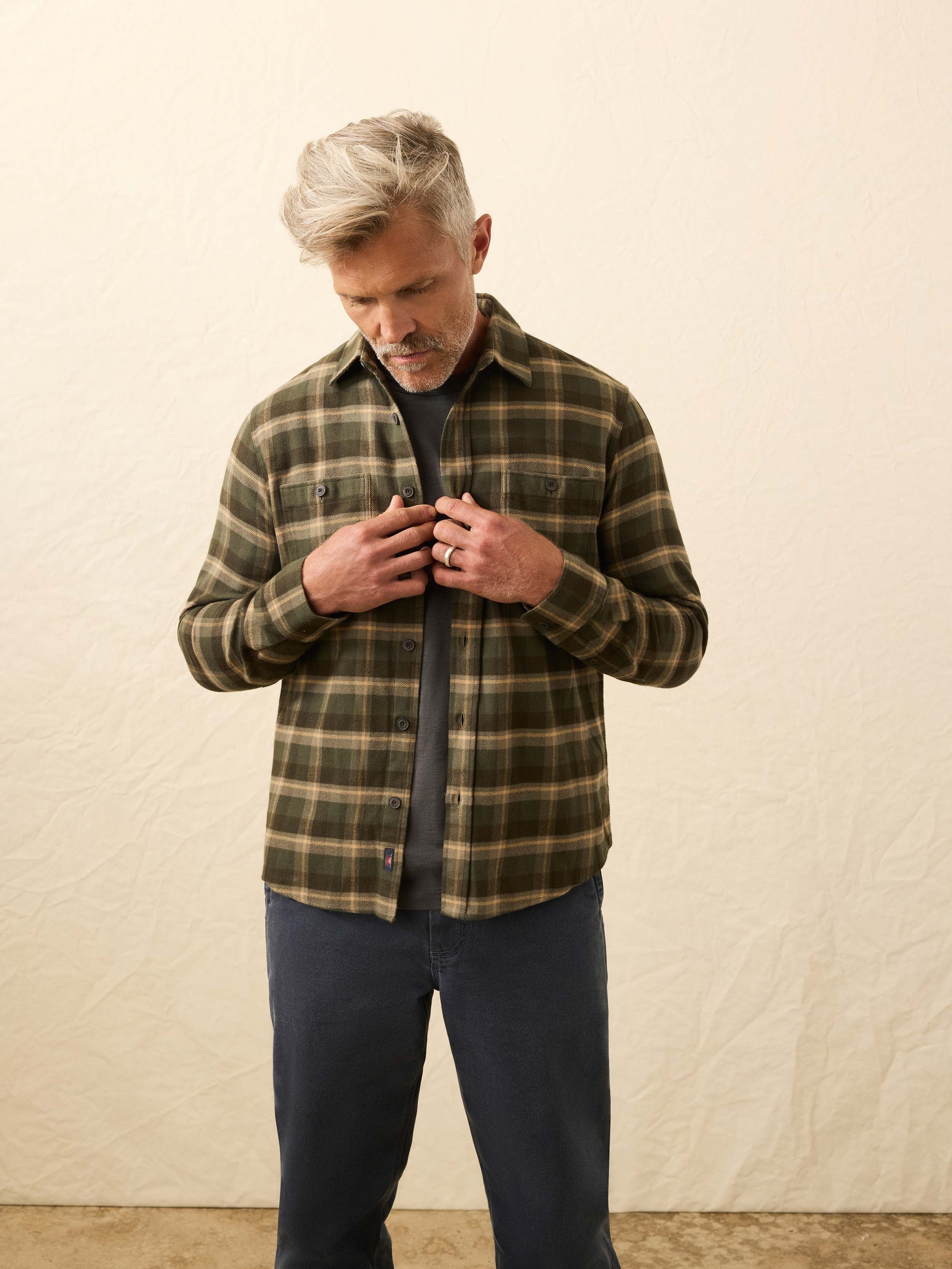 Heirloom Portuguese Flannel Shirt - Garret Verde Plaid - Image 2