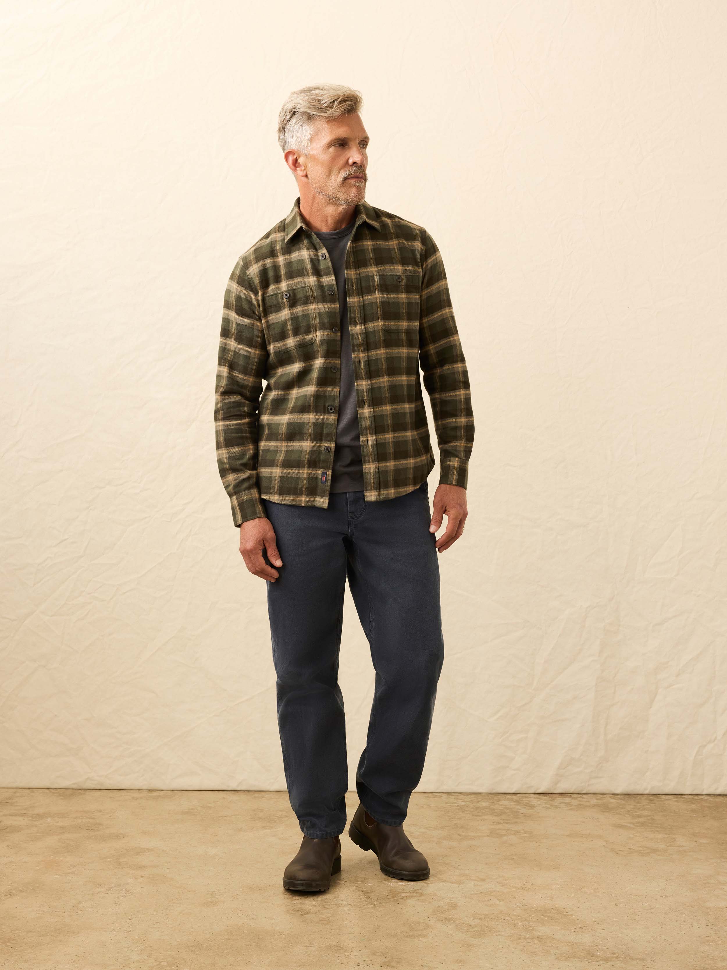Heirloom Portuguese Flannel Shirt - Garret Verde Plaid - Image 4