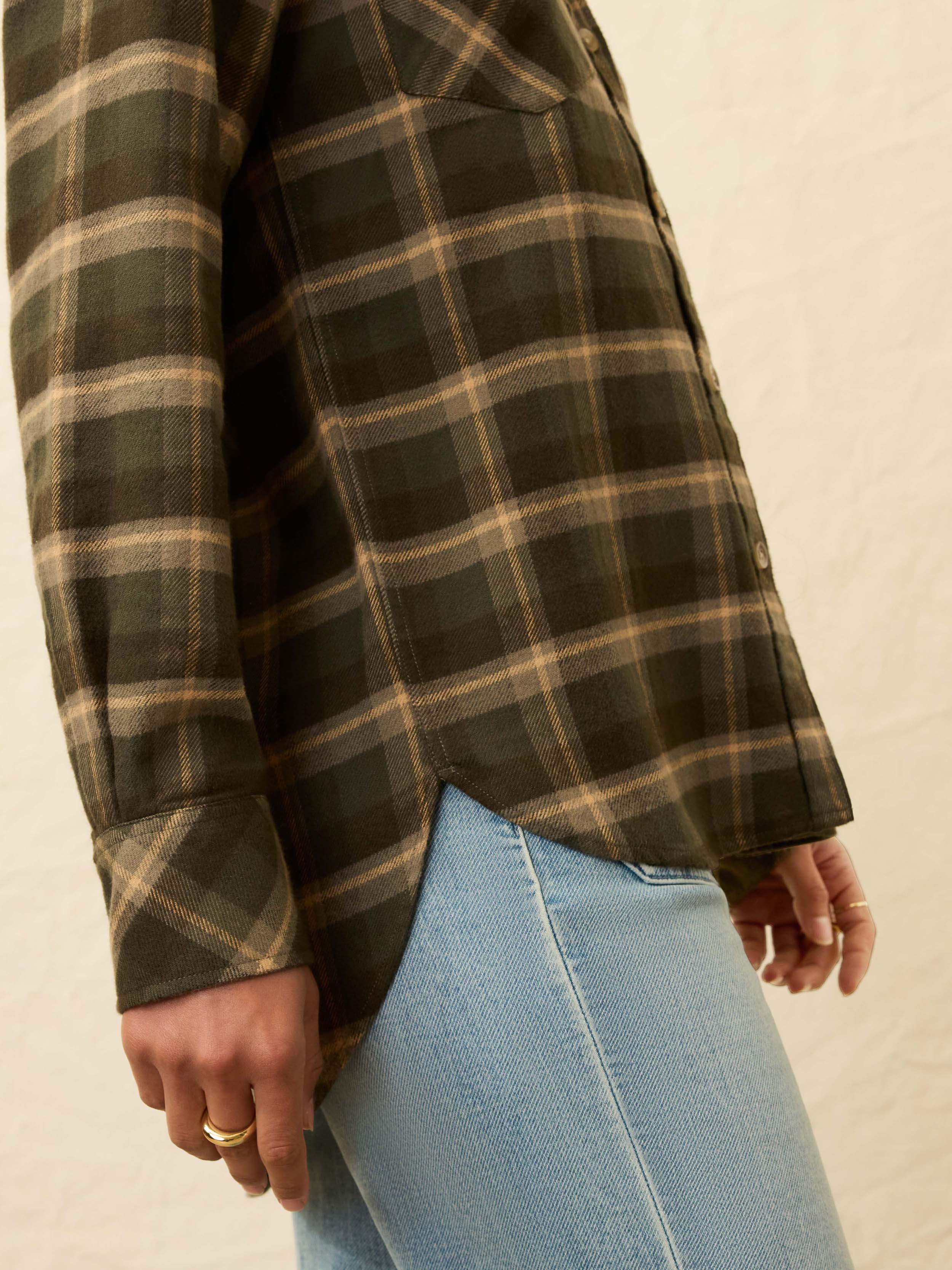 The Heirloom Portuguese Flannel Overshirt - Garret Verde Plaid - Image 5