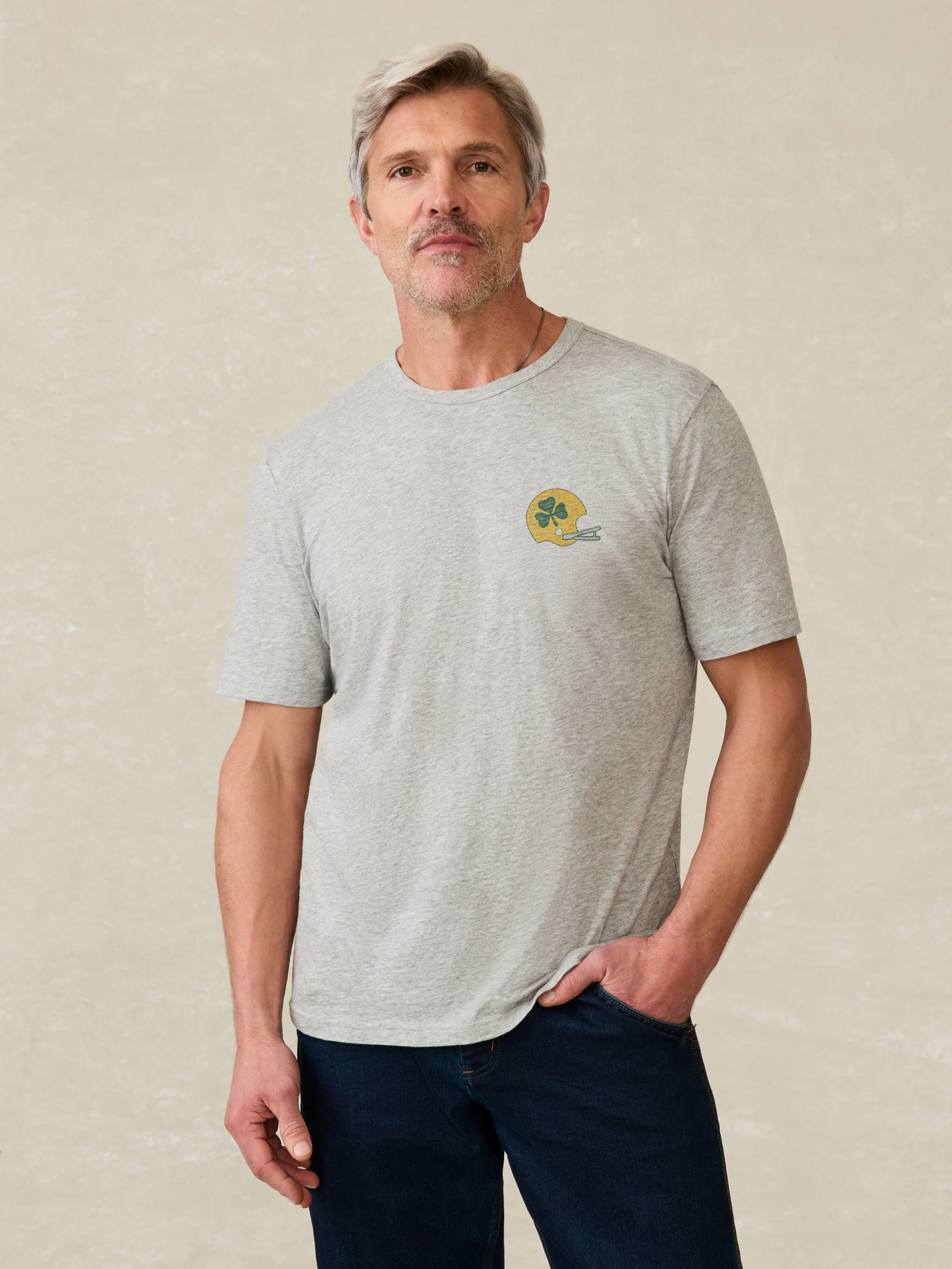 Notre Dame Sunwashed Tee - Granite Heather - Image 2