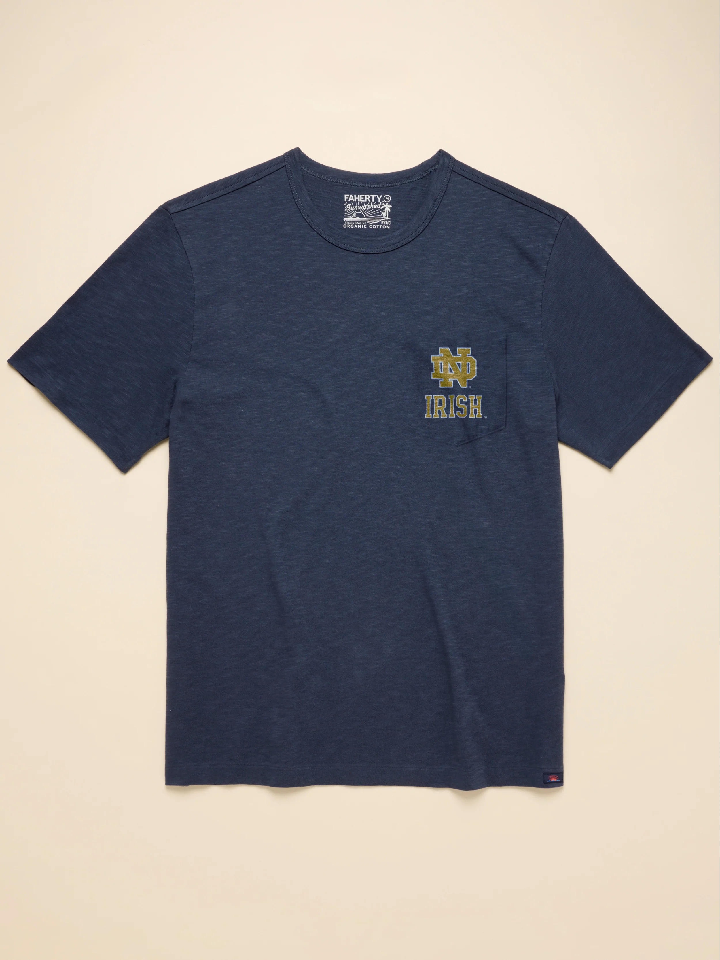 Notre Dame Sunwashed Pocket Tee - Dune Navy - Image 4
