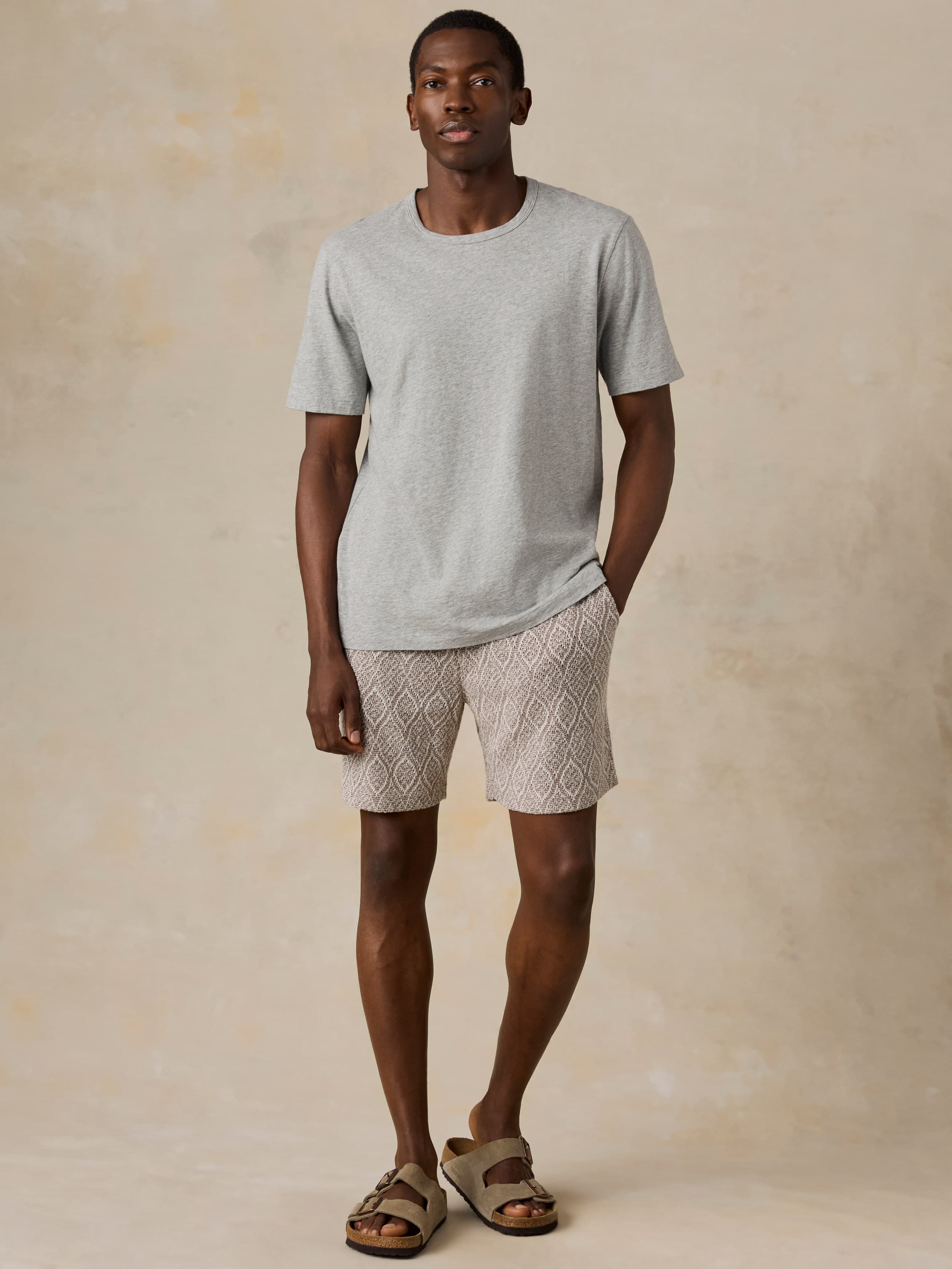 Oasis Drawstring Short - Brown Island Medallion - Image 4