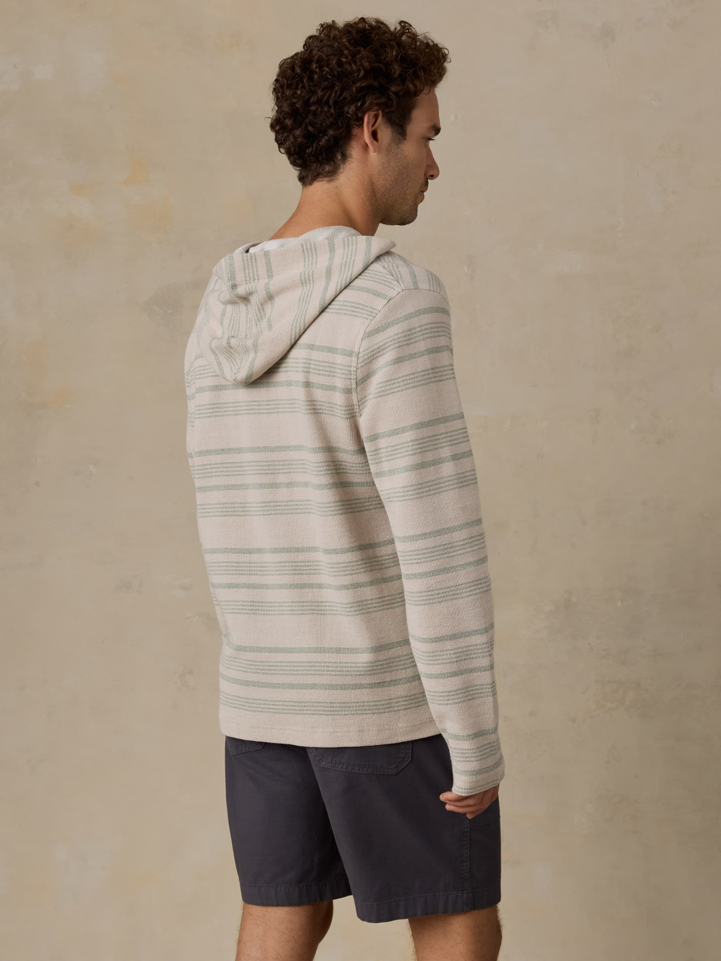 Oasis Hoodie - Sage Beach Stripe - Image 5