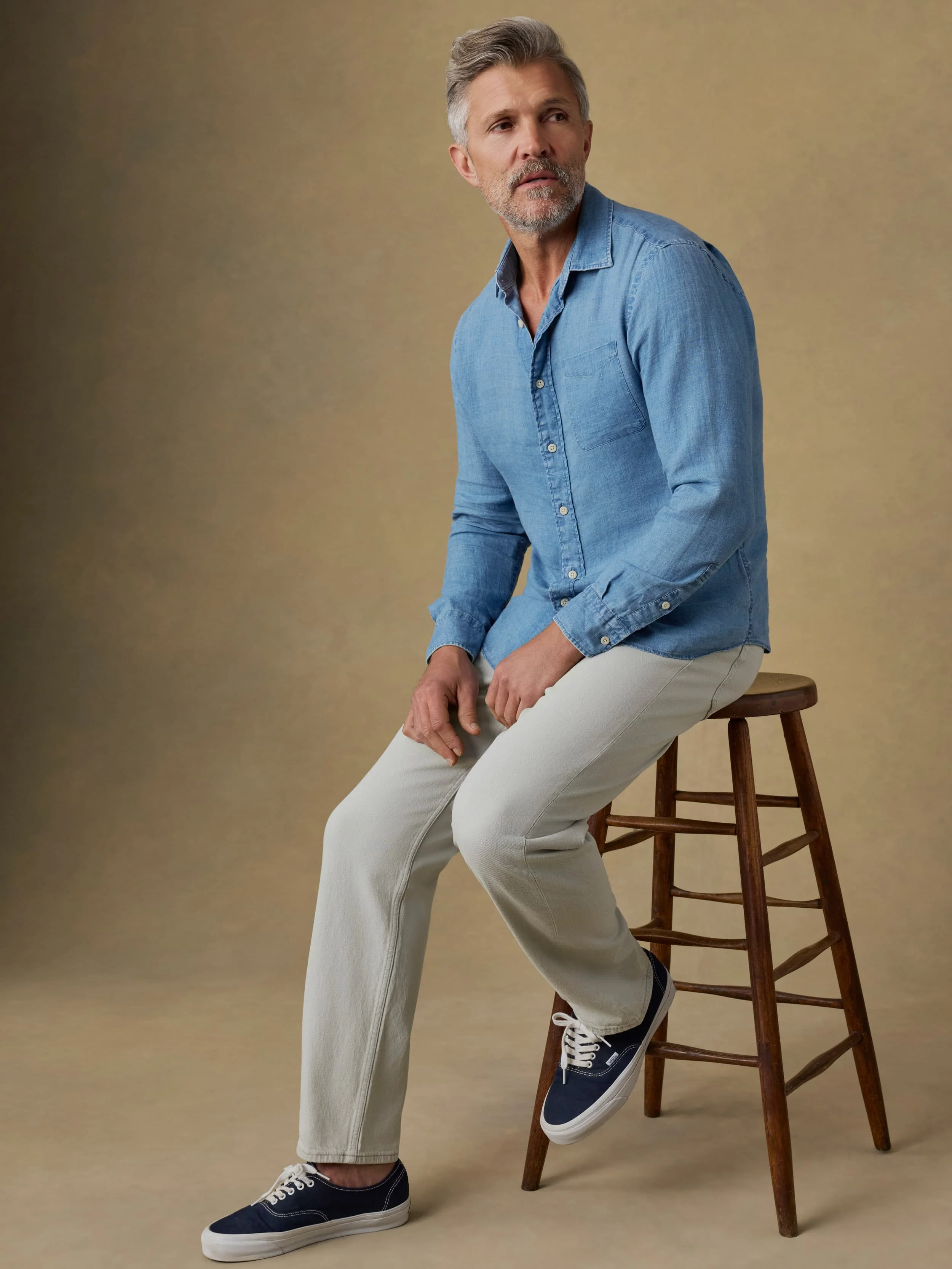 Organic Cotton Denim Pant - Birch - Image 2