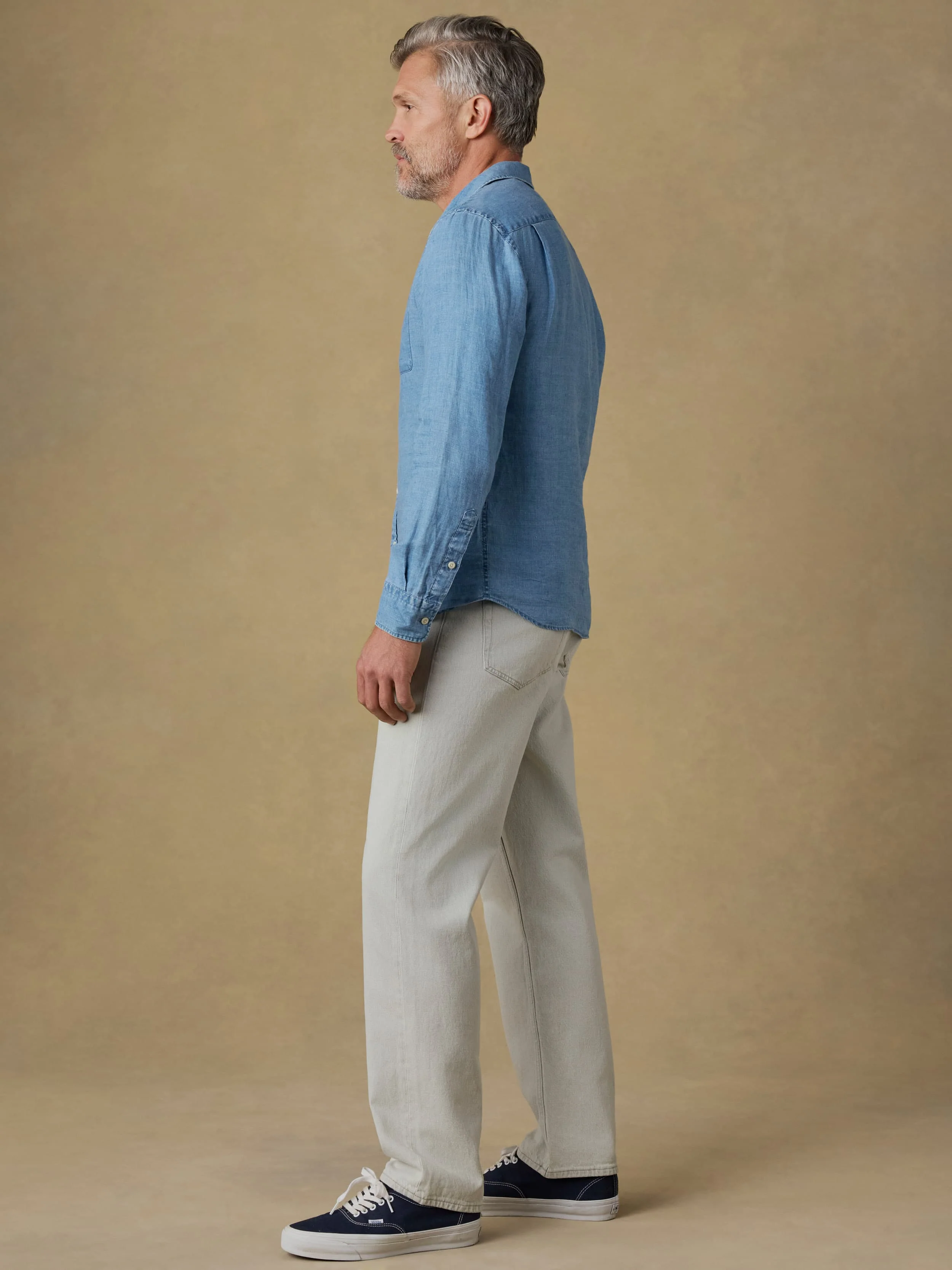 Organic Cotton Denim Pant - Birch - Image 4