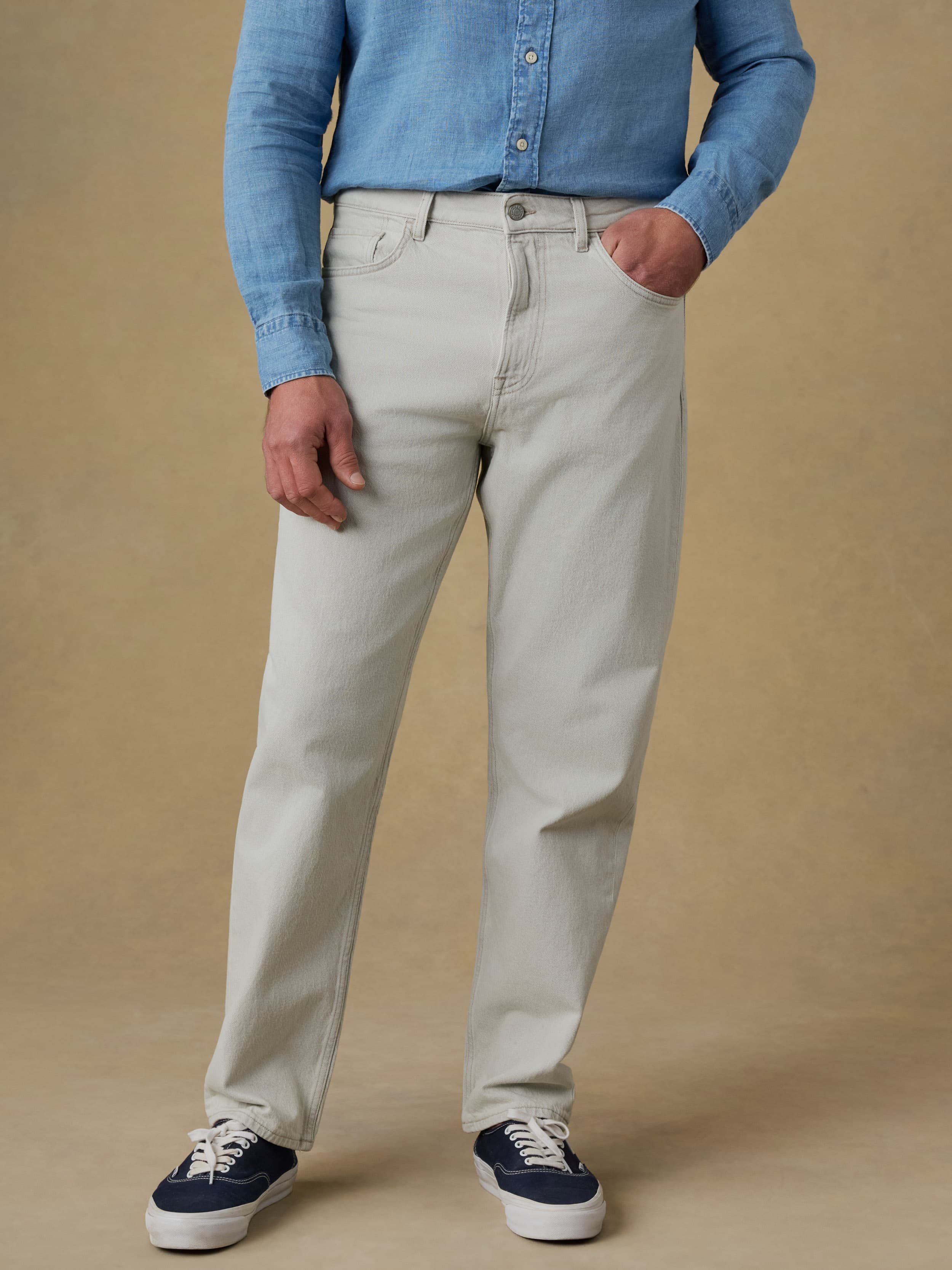 Organic Cotton Denim Pant - Birch - Image 5