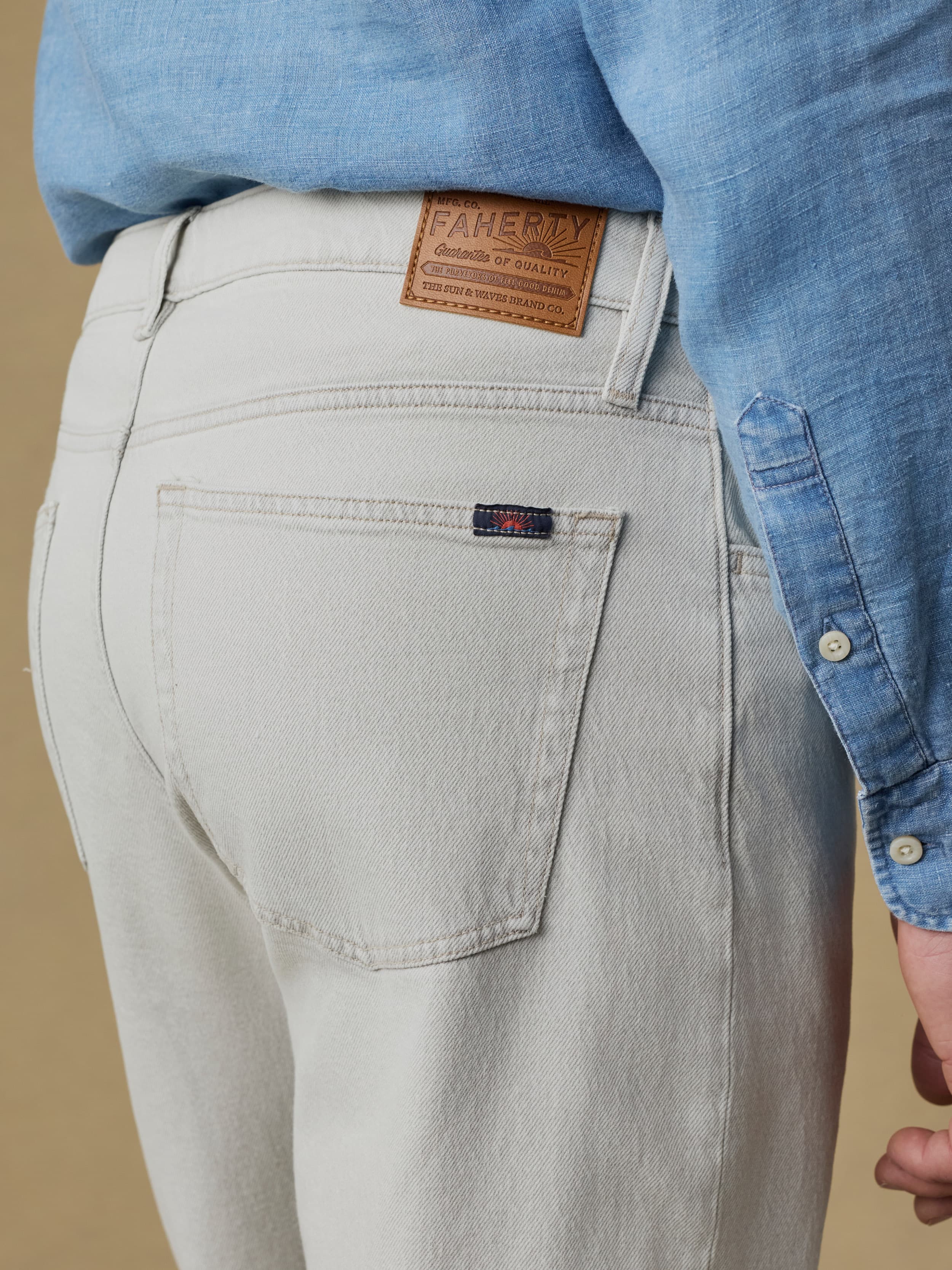 Organic Cotton Denim Pant - Birch - Image 7
