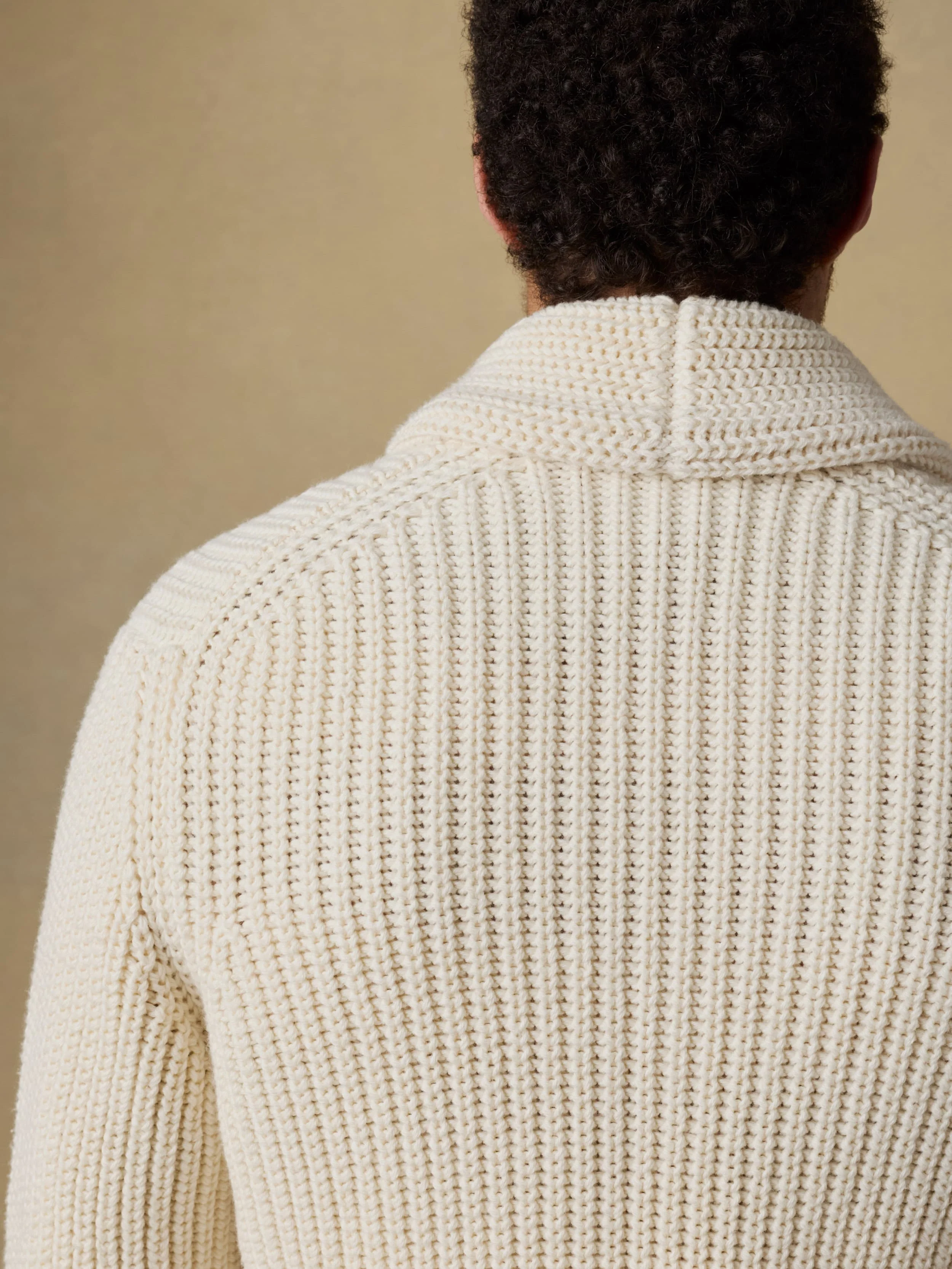 Pima Cotton Cardigan - Ivory Vista - Image 5