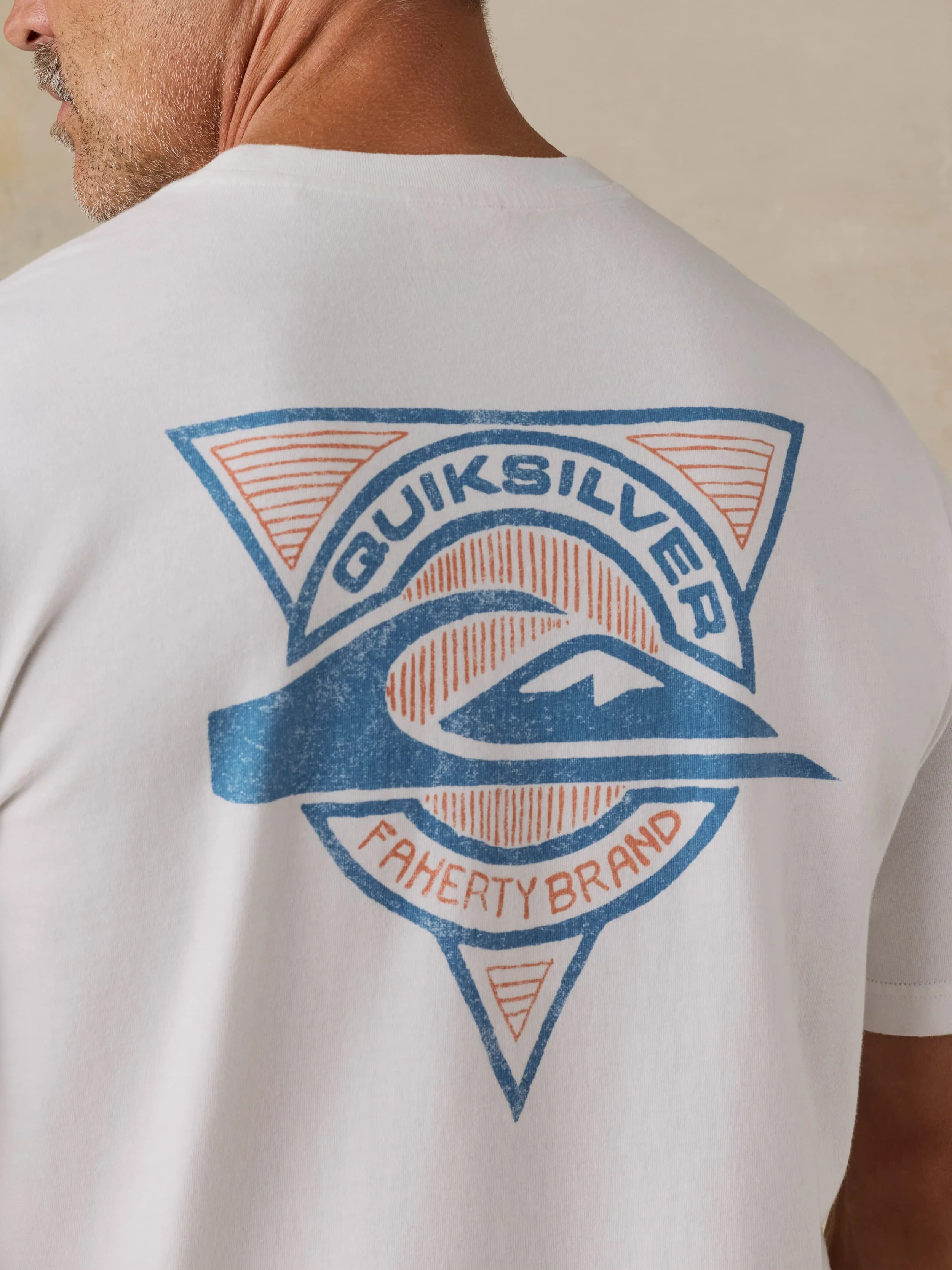 Faherty x Quiksilver Heavy Wash Tee - White - Image 2