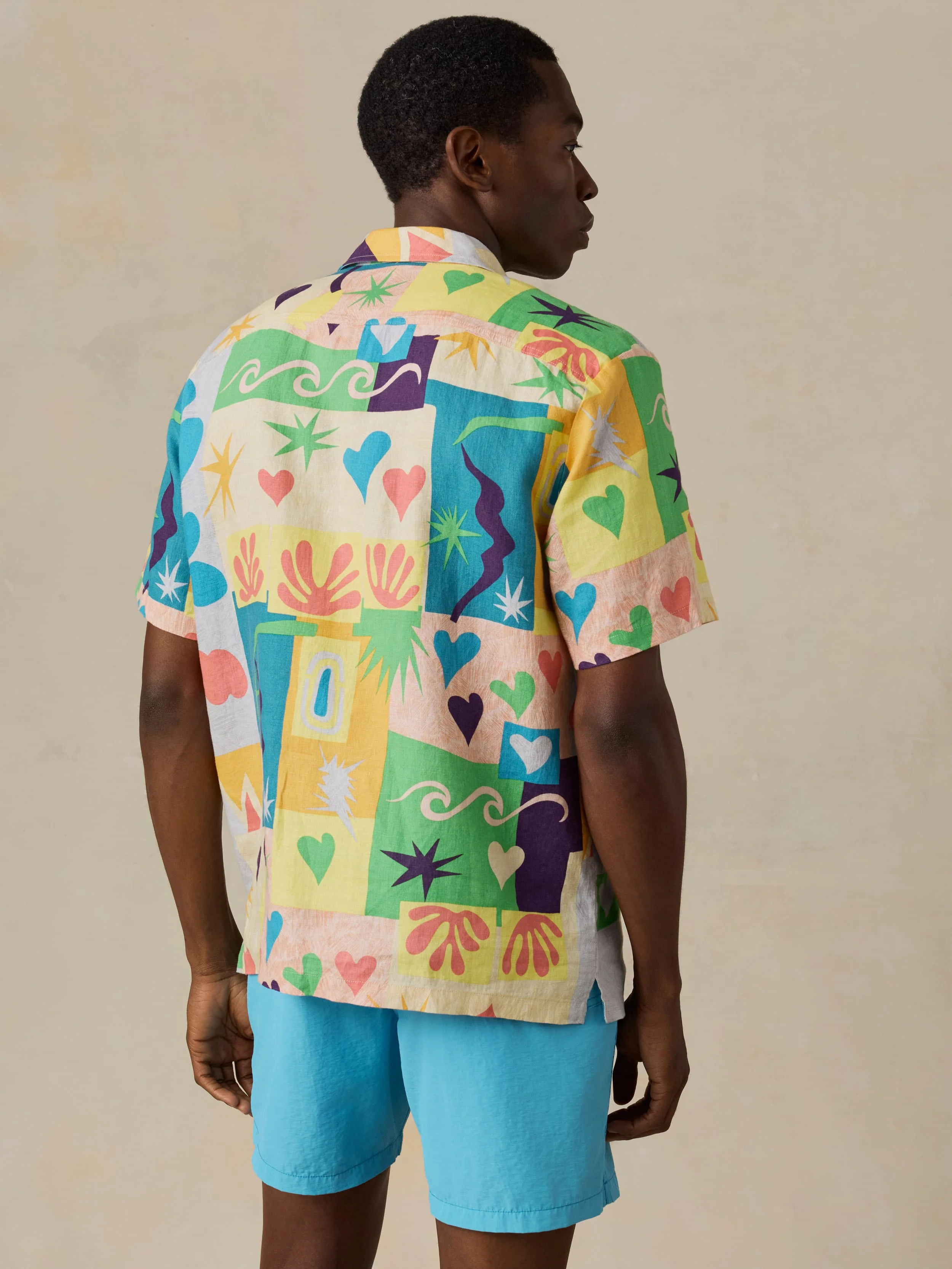 Faherty x Quiksilver Short-Sleeve Camp Shirt - Sunshine Coast Tile - Image 4