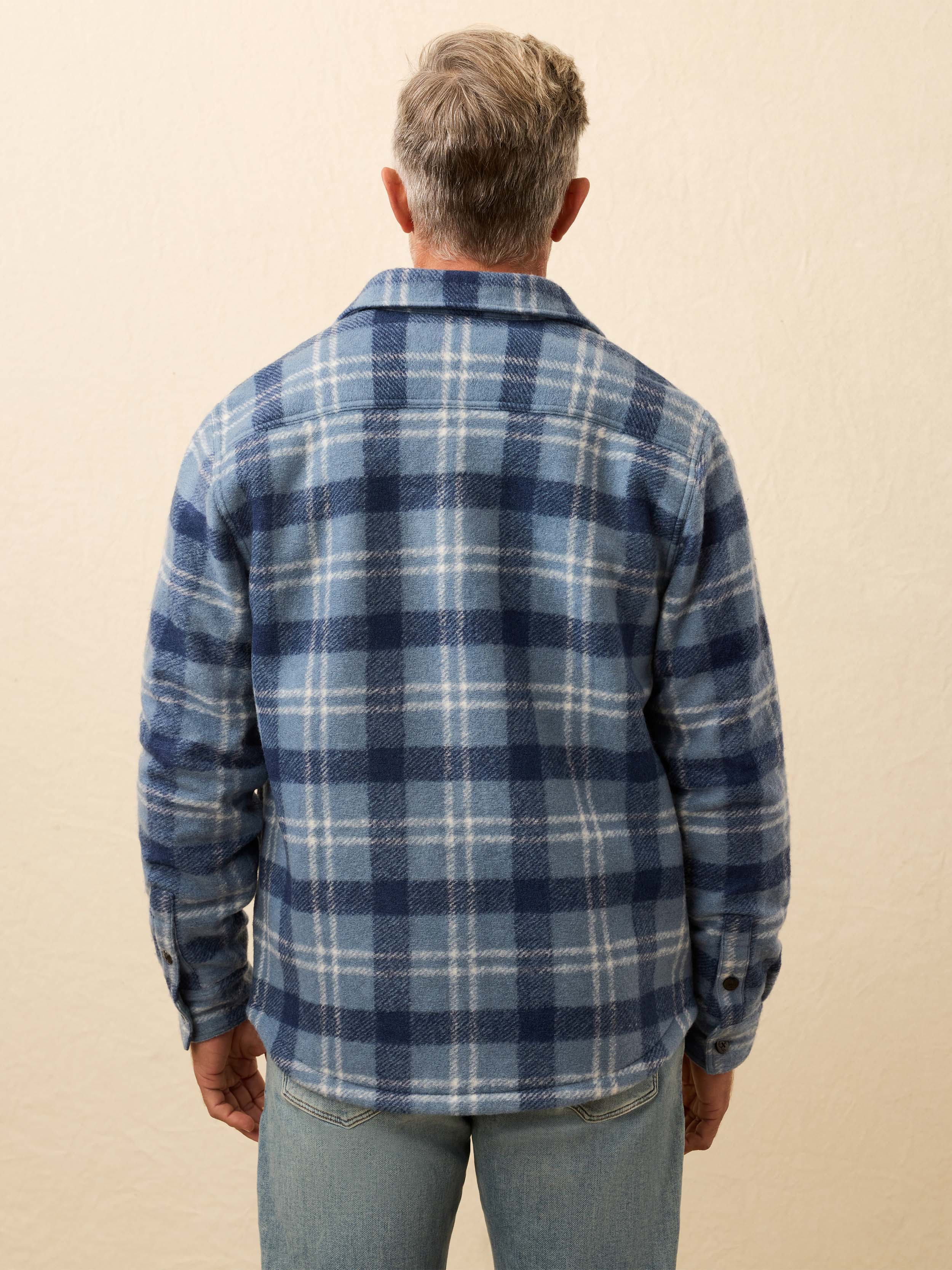 Range Fleece Lined CPO - Vintage Blue Plaid - Image 5