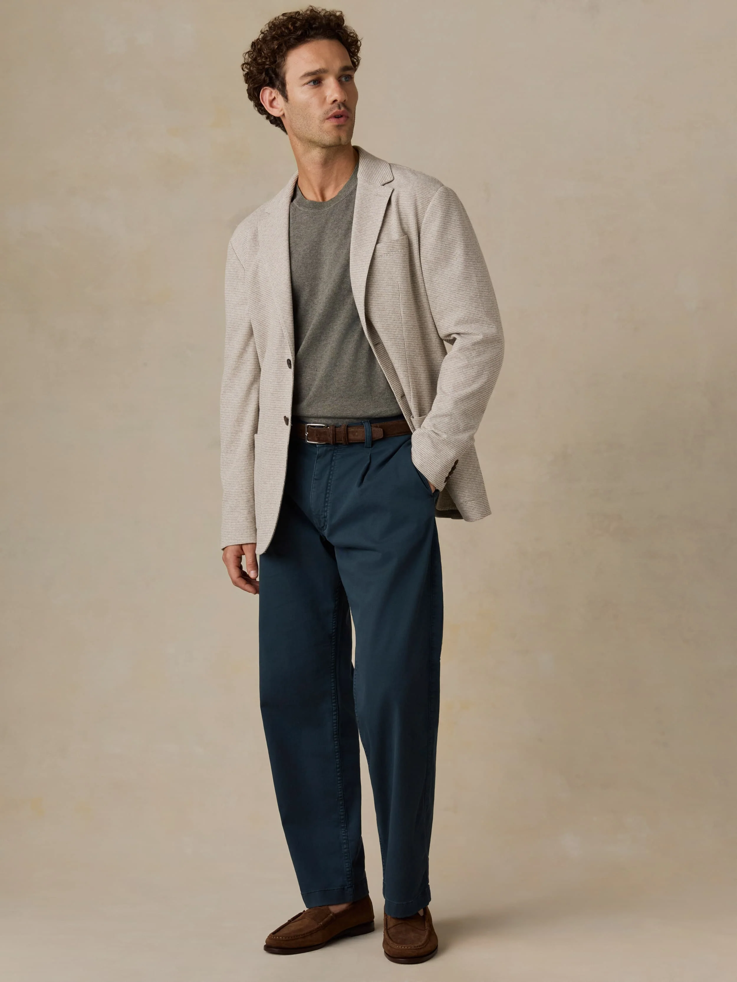 Reserve Knit Blazer - Sand Shell Melange - Image 2