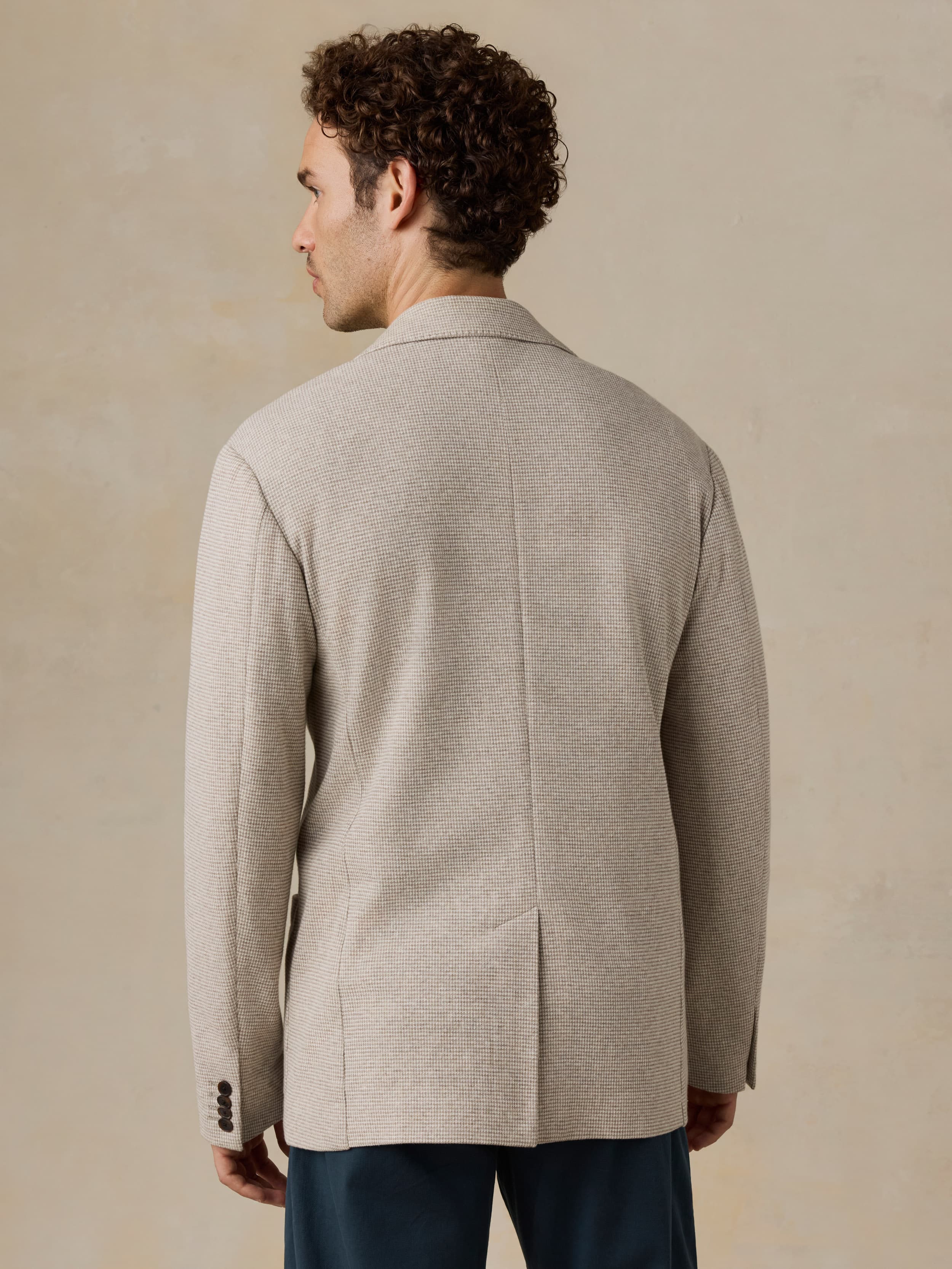Reserve Knit Blazer - Sand Shell Melange - Image 4