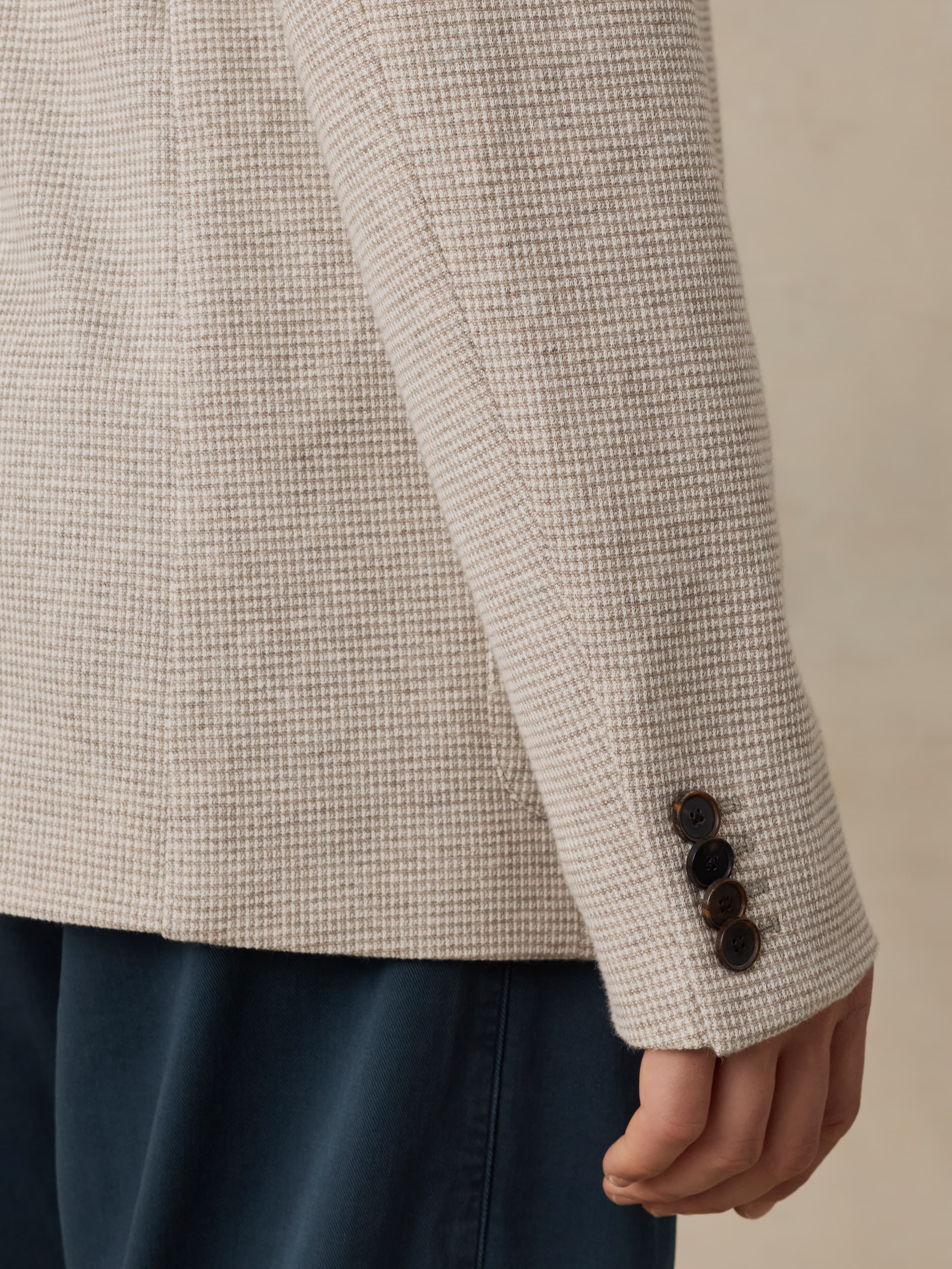 Reserve Knit Blazer - Sand Shell Melange - Image 5