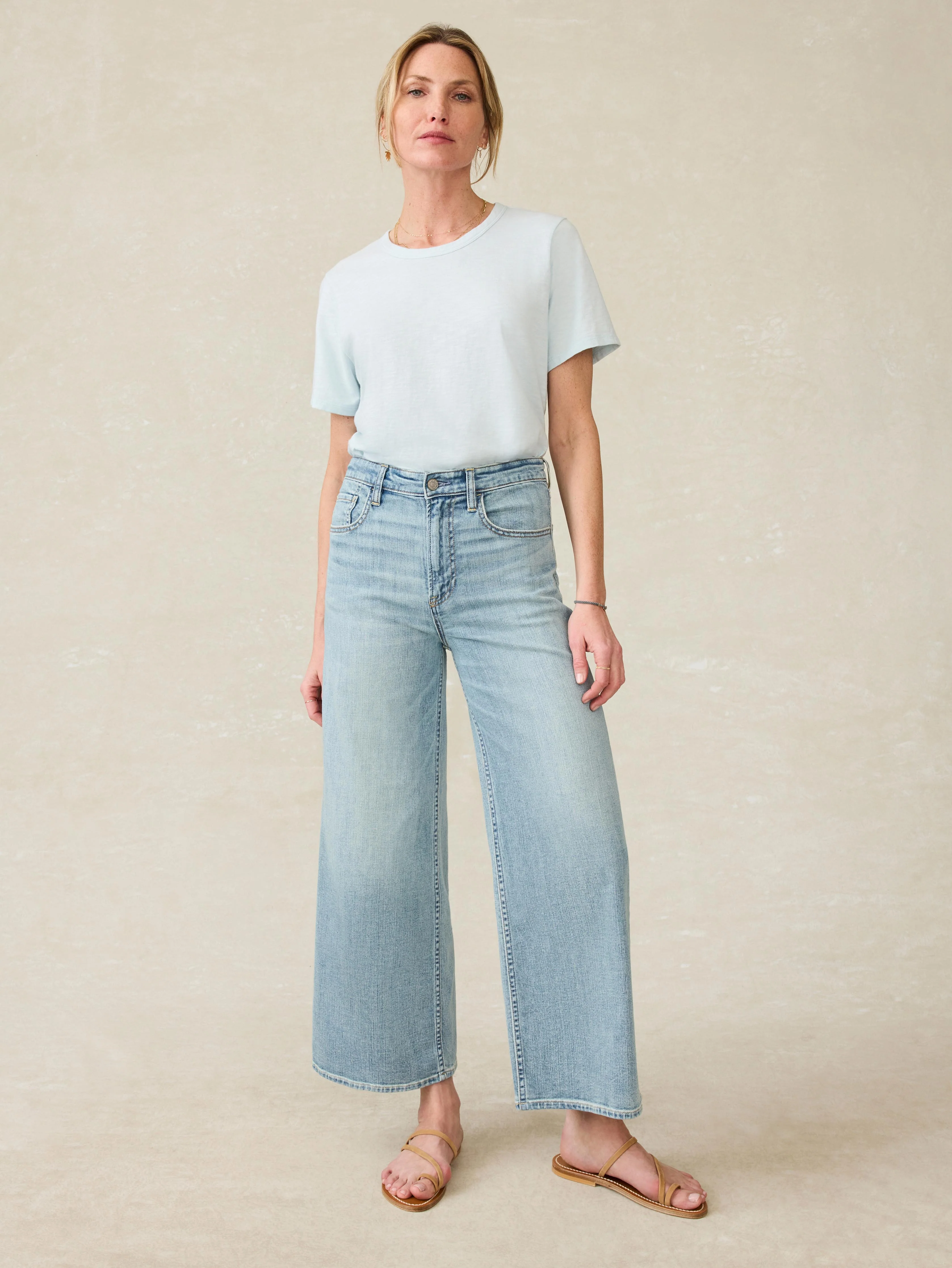 Saturday Denim Wide Leg Ankle - West Cove Wash - Image 2