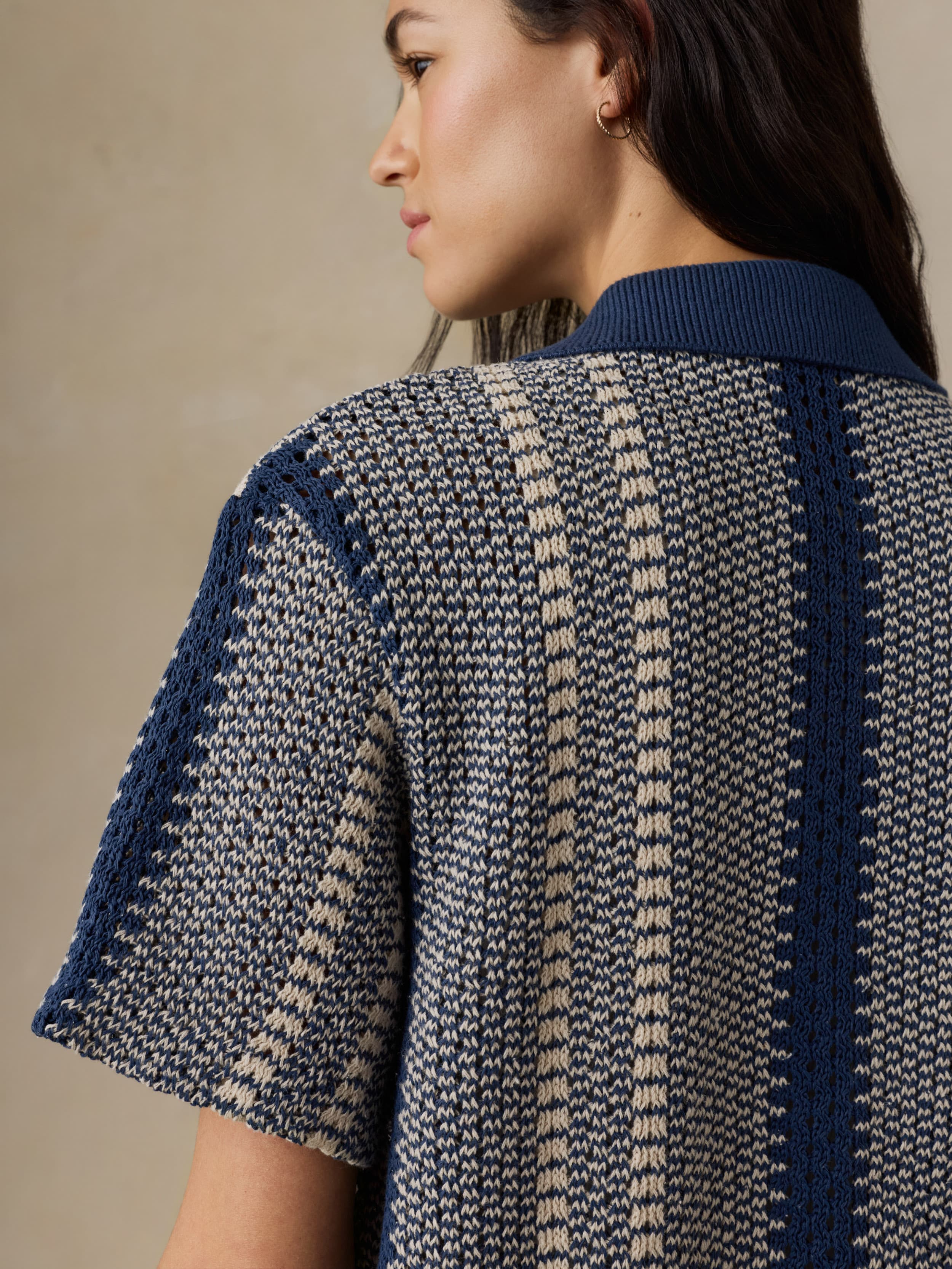 Seacoast Crochet Relaxed Camp Shirt - Sailor Stitch - Image 5