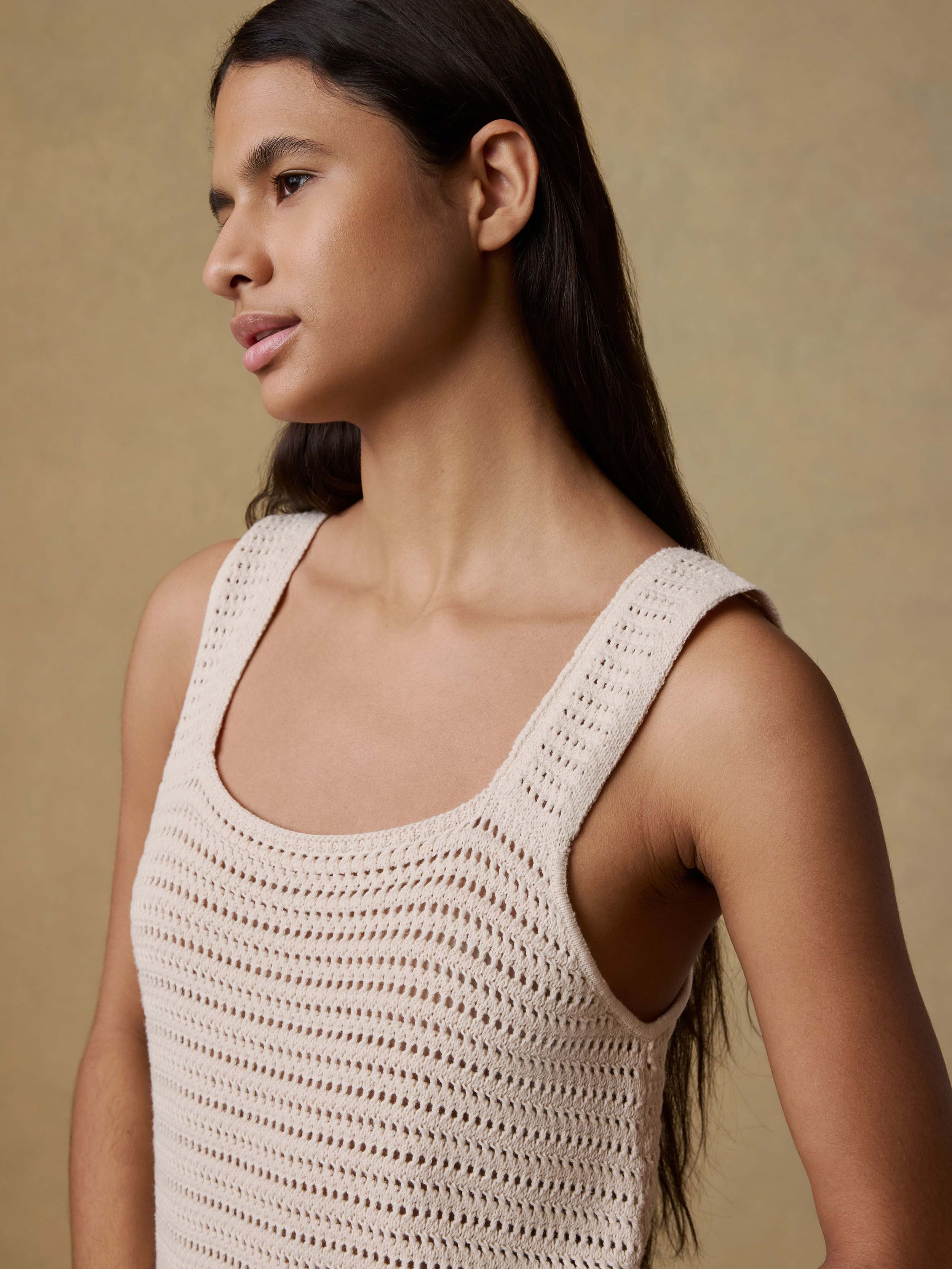 Seacoast Crochet Dress - Cream - Image 7